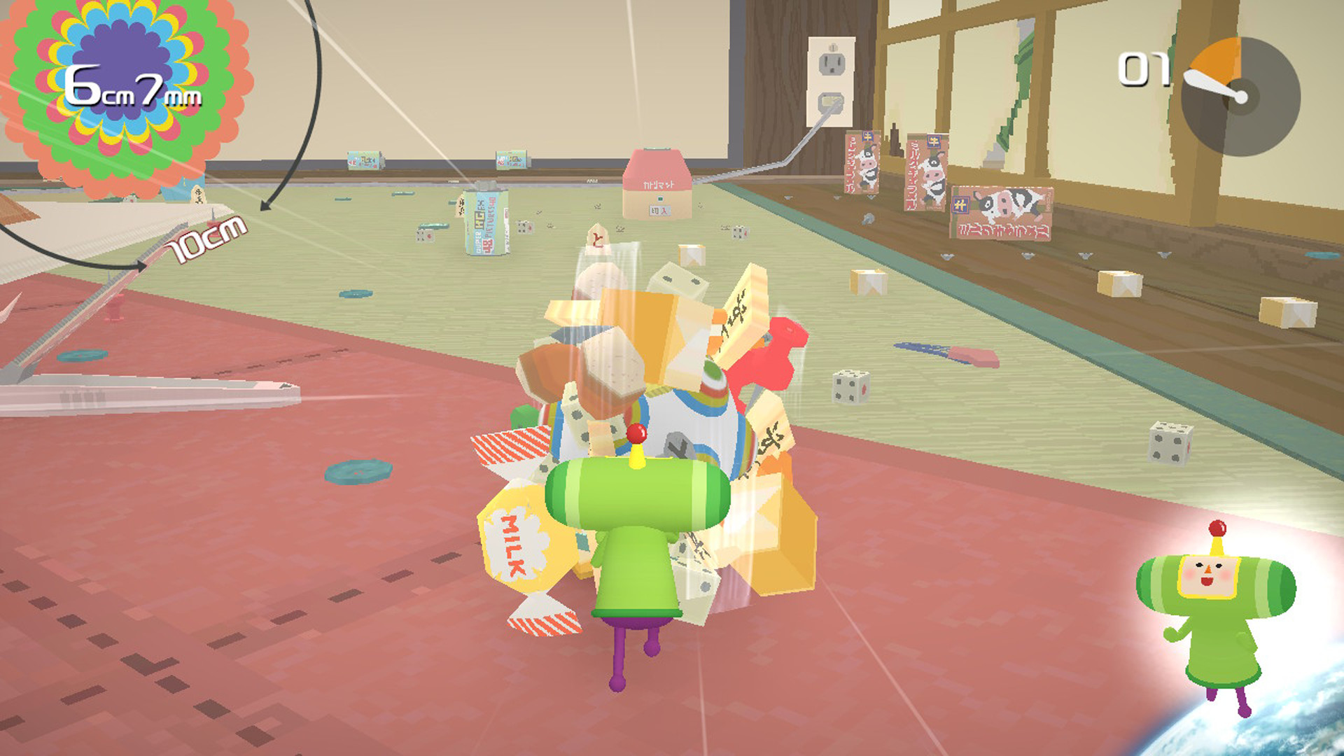 Скриншот: Katamari Damacy REROLL