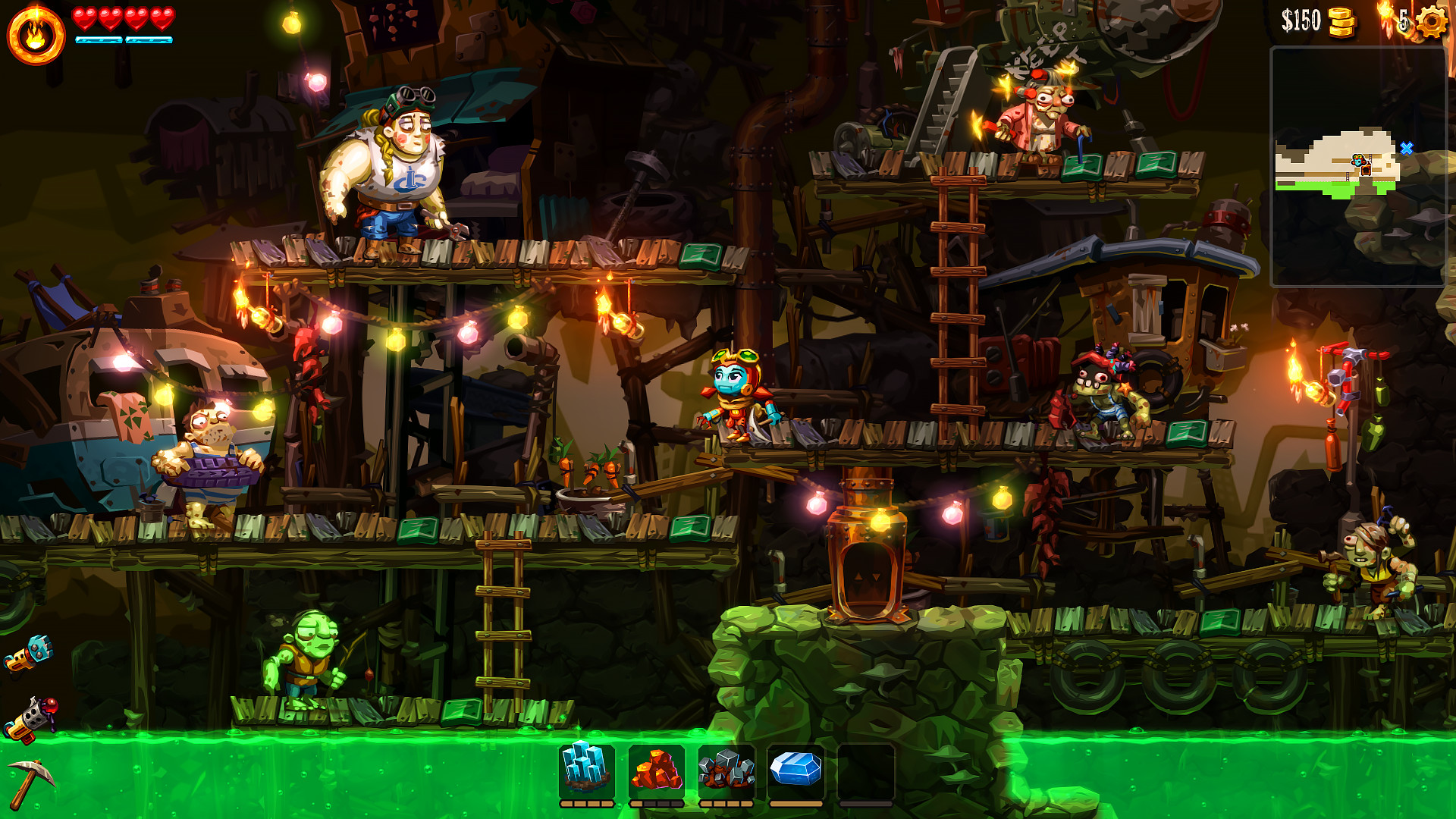 Скриншот: SteamWorld Dig 2