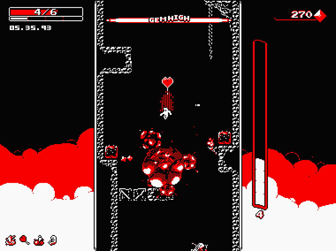 Скриншот: Downwell