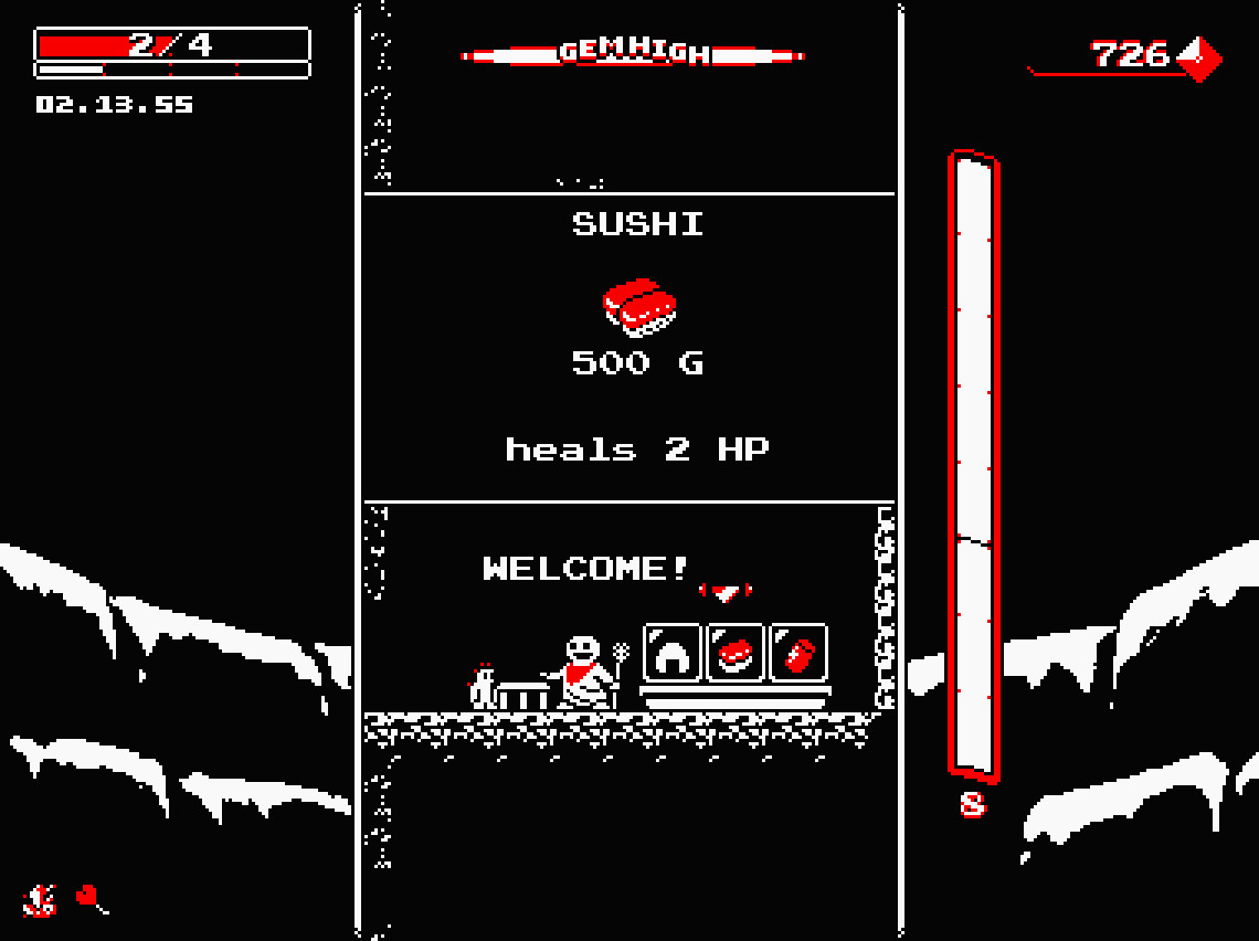 Скриншот: Downwell