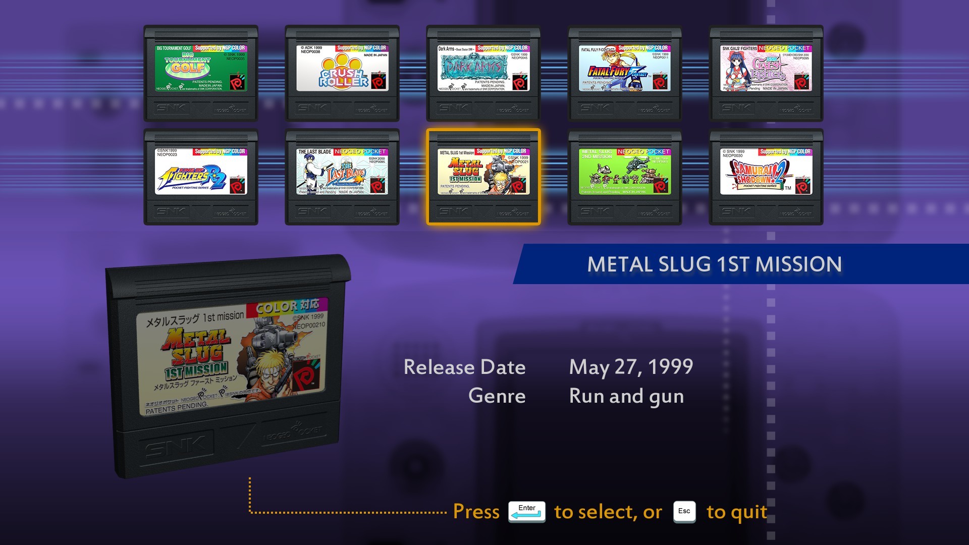 Скриншот 20: NEOGEO POCKET COLOR SELECTION Vol. 1 Steam Edition