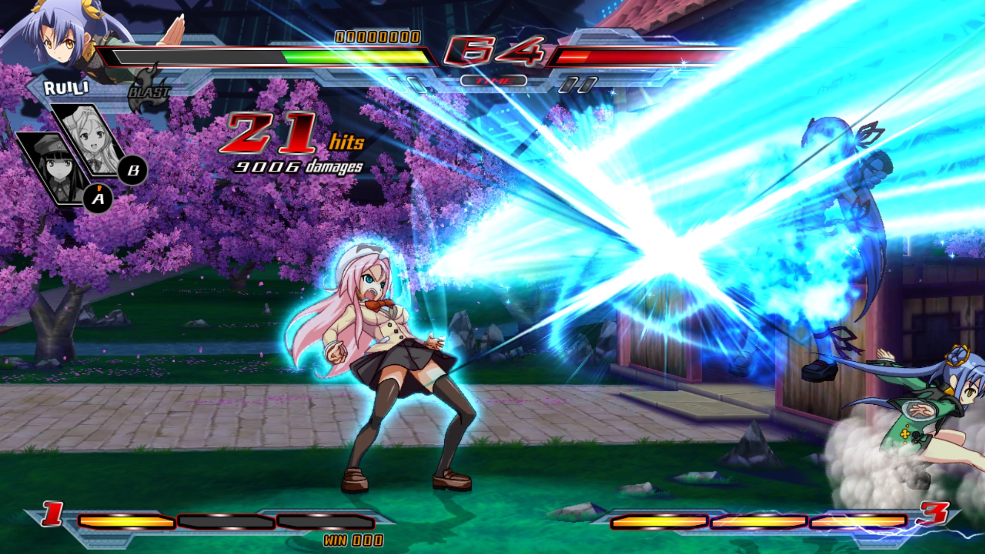 Скриншот: Nitroplus Blasterz: Heroines Infinite Duel