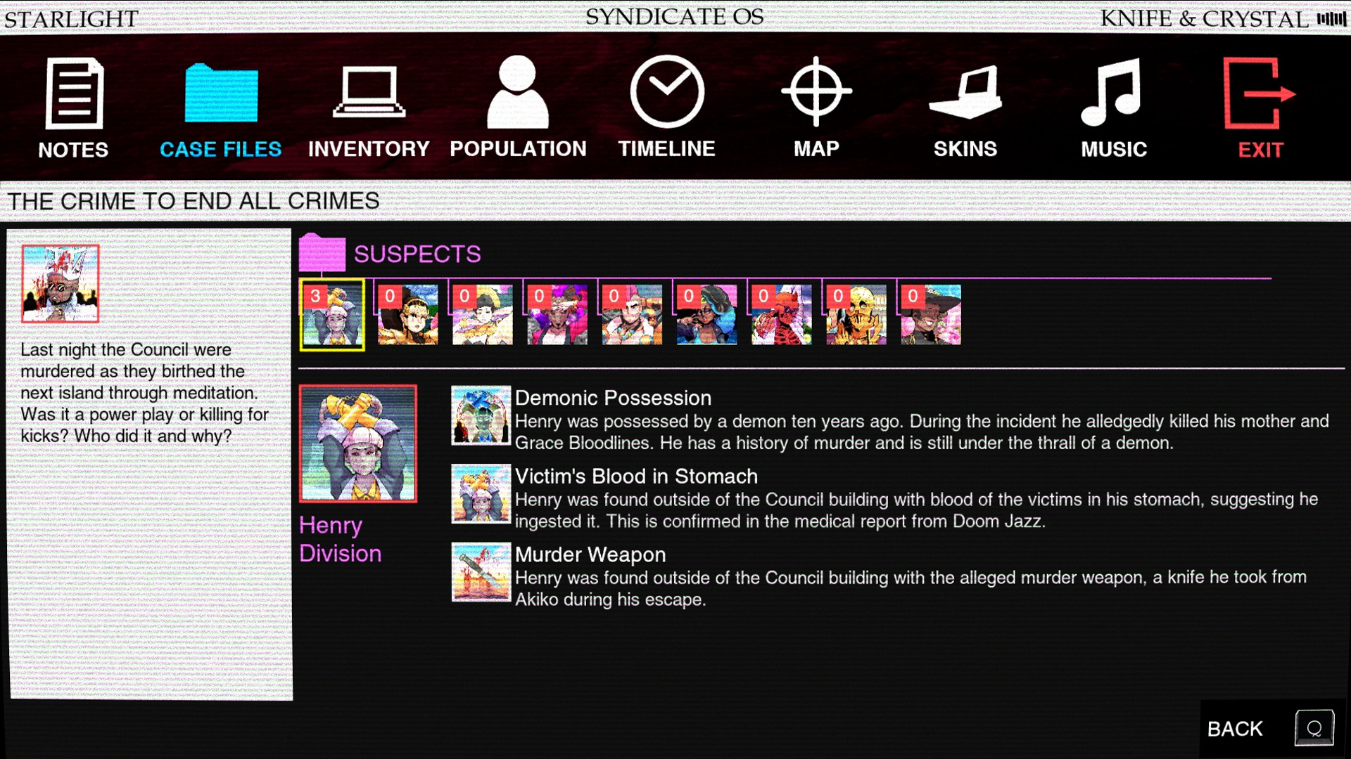 Скриншот: Paradise Killer