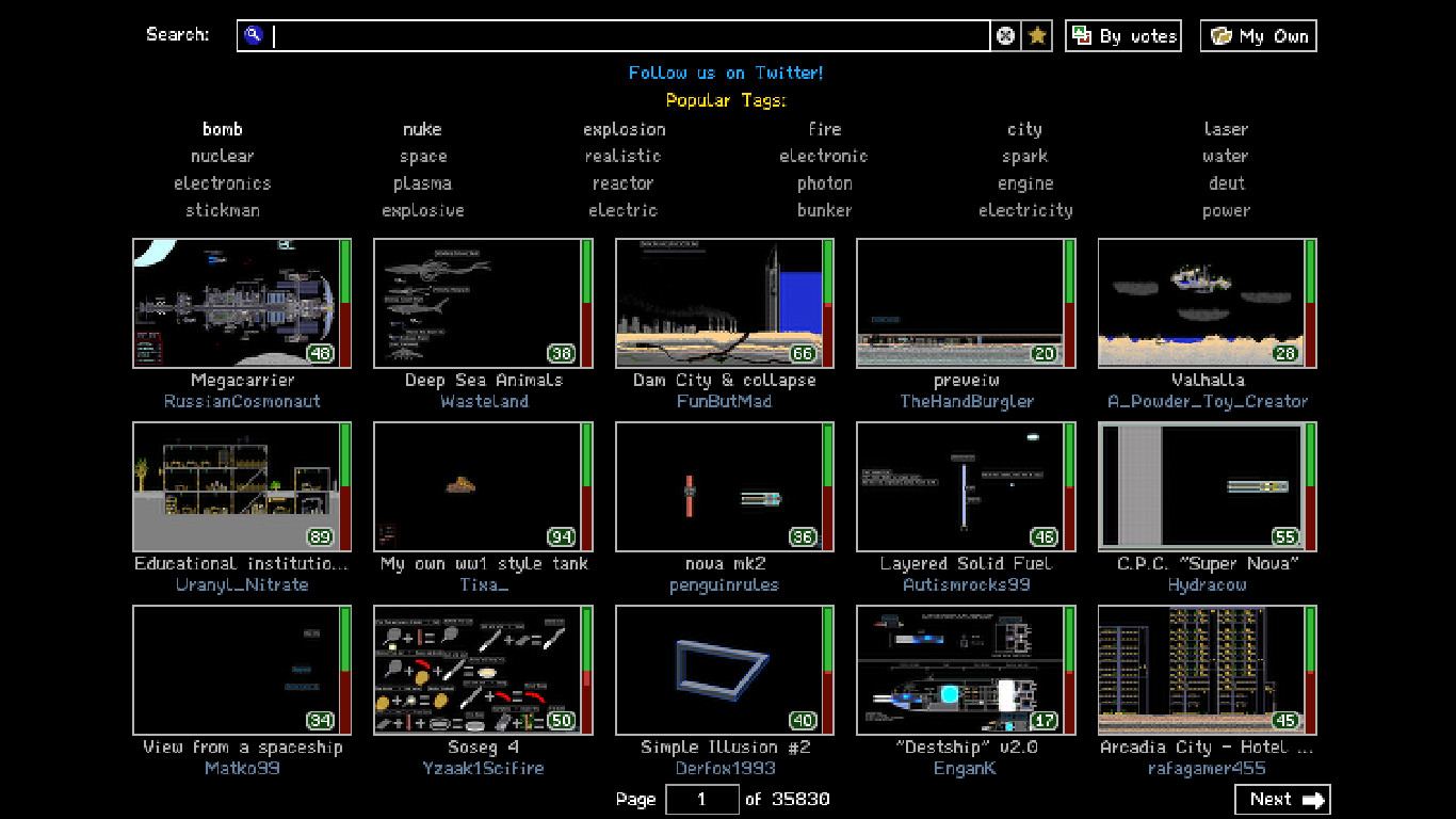 Скриншот: The Powder Toy