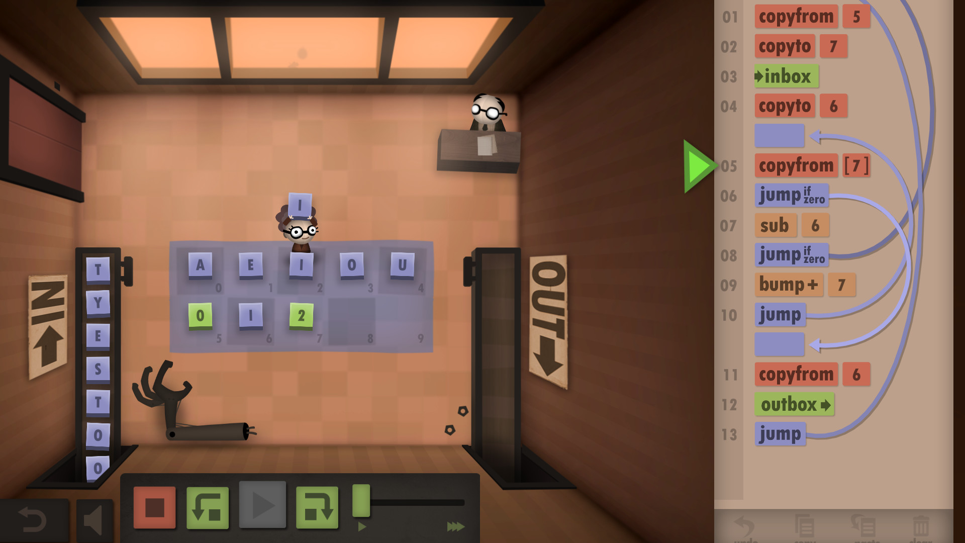 Скриншот 8: Human Resource Machine