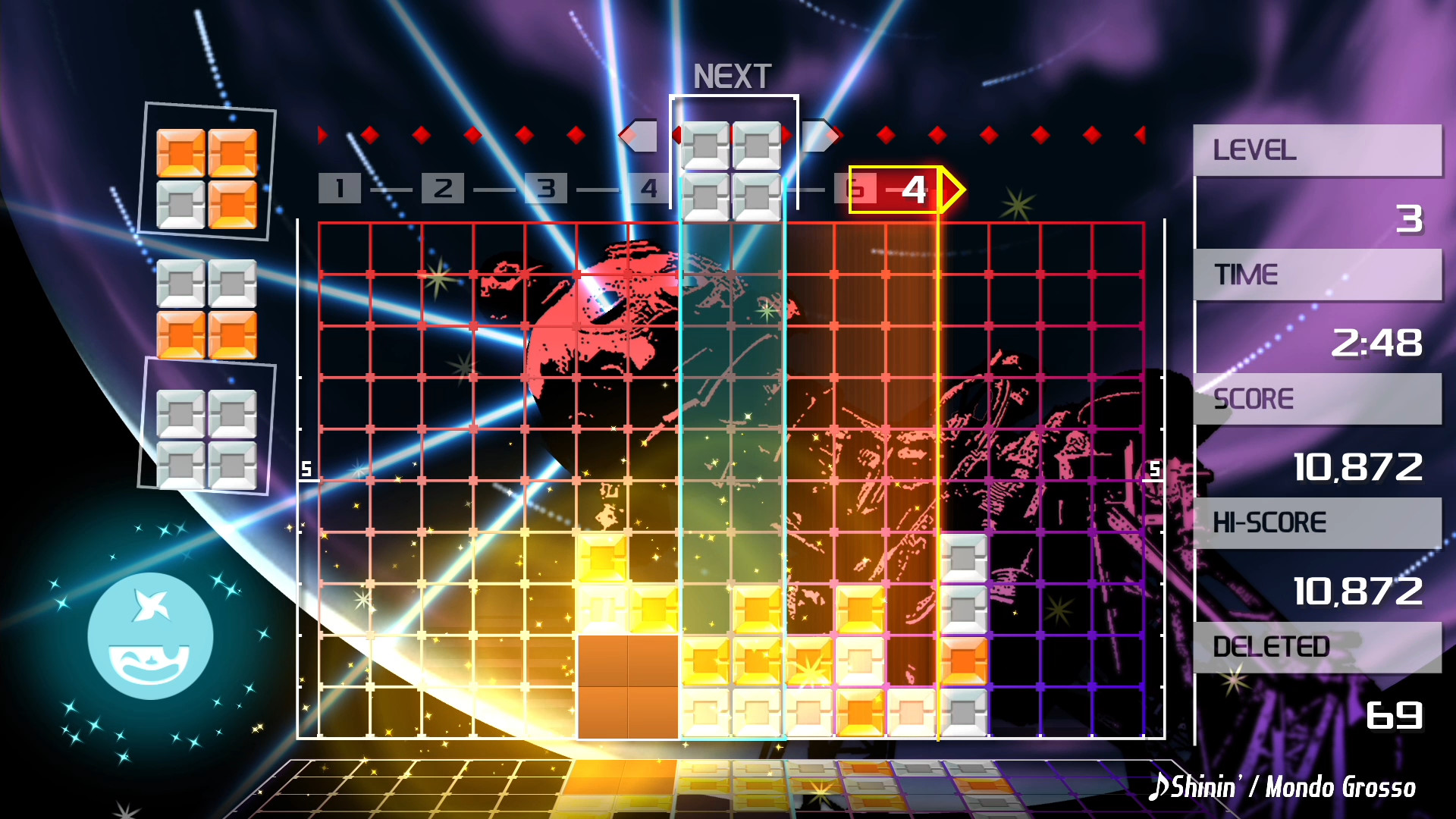 Скриншот: LUMINES REMASTERED