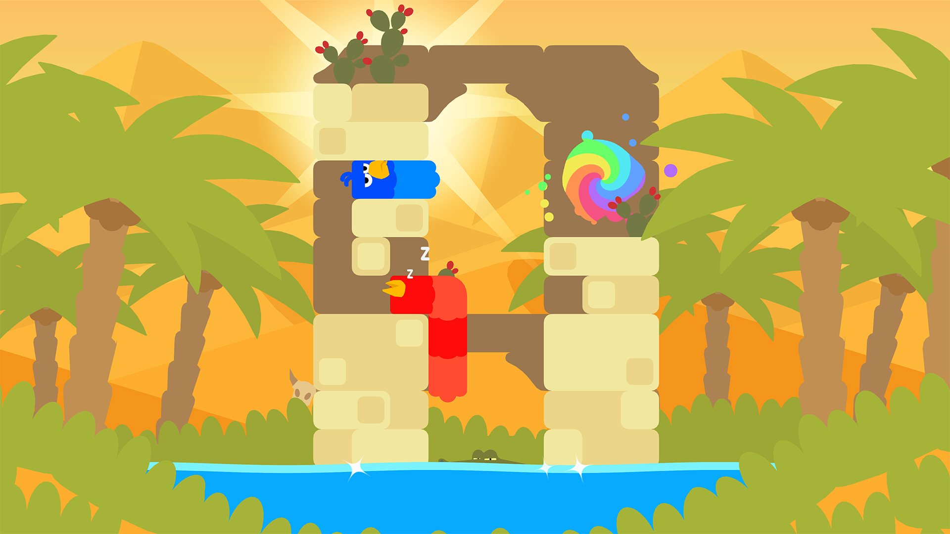 Скриншот: Snakebird Primer