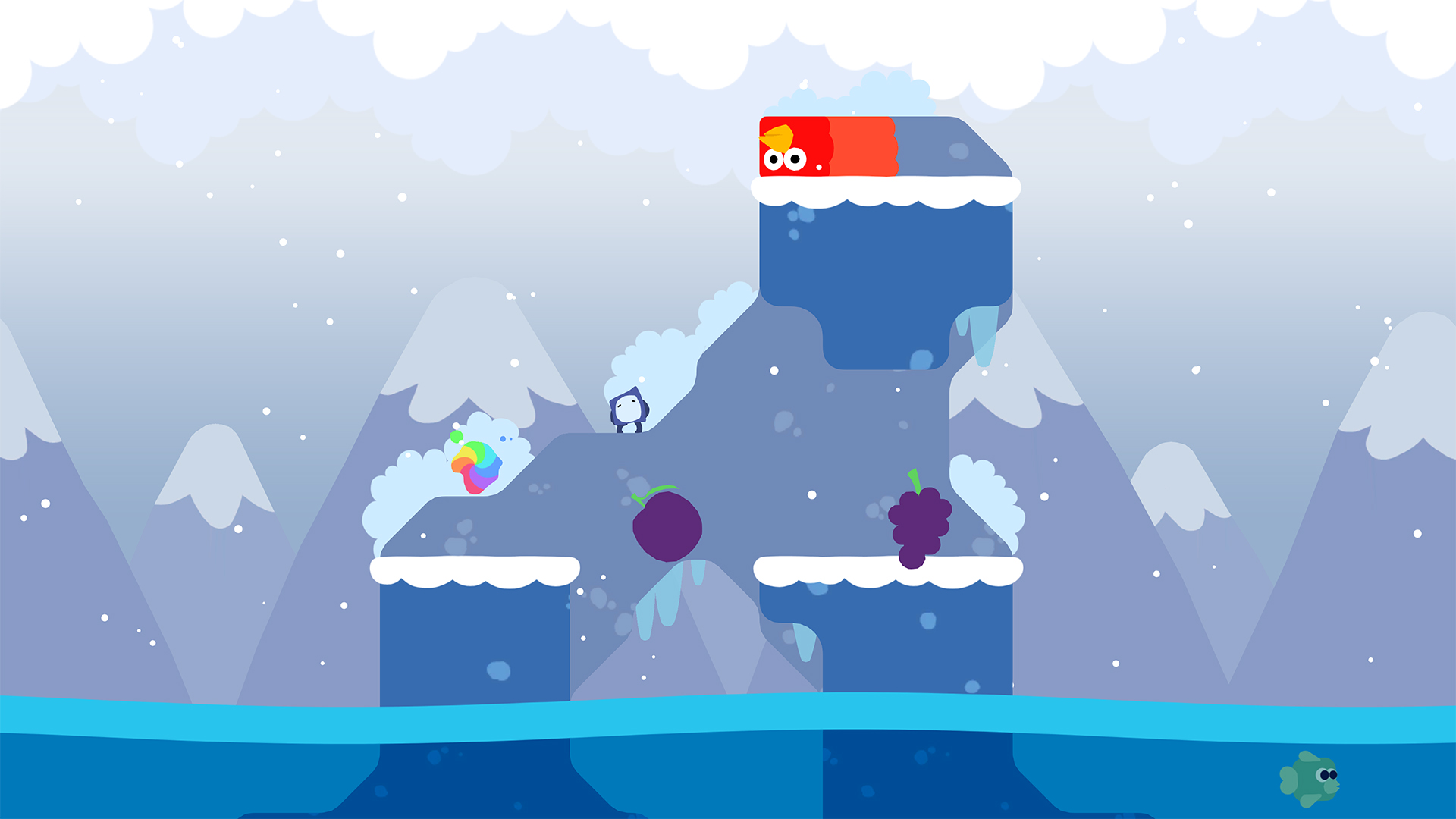 Скриншот: Snakebird Primer