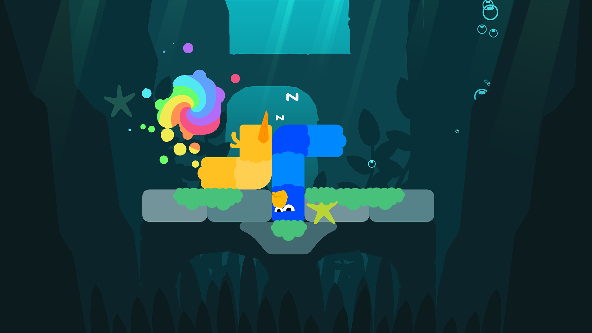 Скриншот: Snakebird Primer