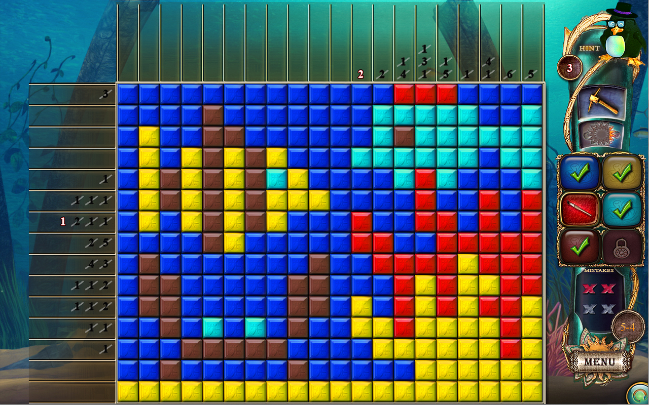 Скриншот: Fantasy Mosaics 16: Six Colors in Wonderland