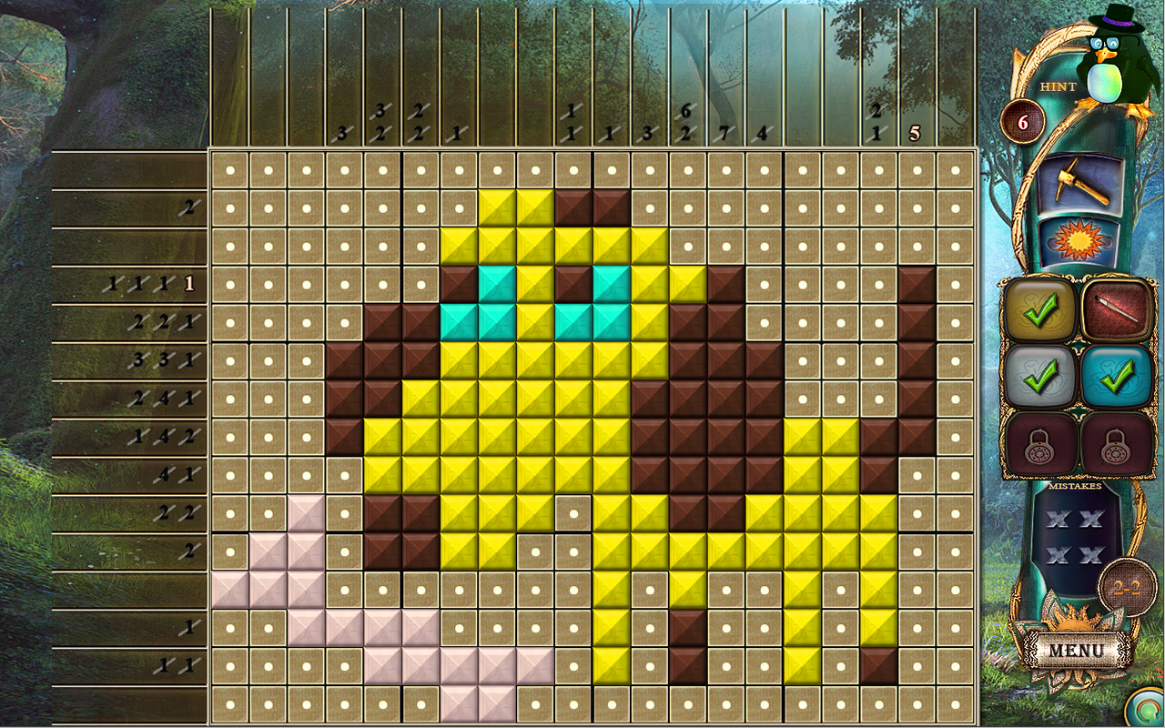 Скриншот: Fantasy Mosaics 16: Six Colors in Wonderland