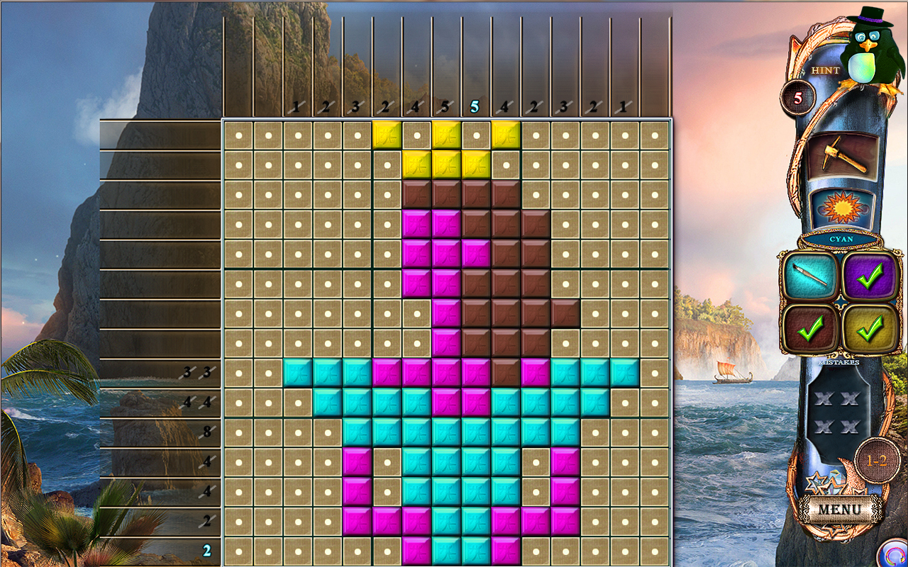 Скриншот: Fantasy Mosaics 15: Ancient Land