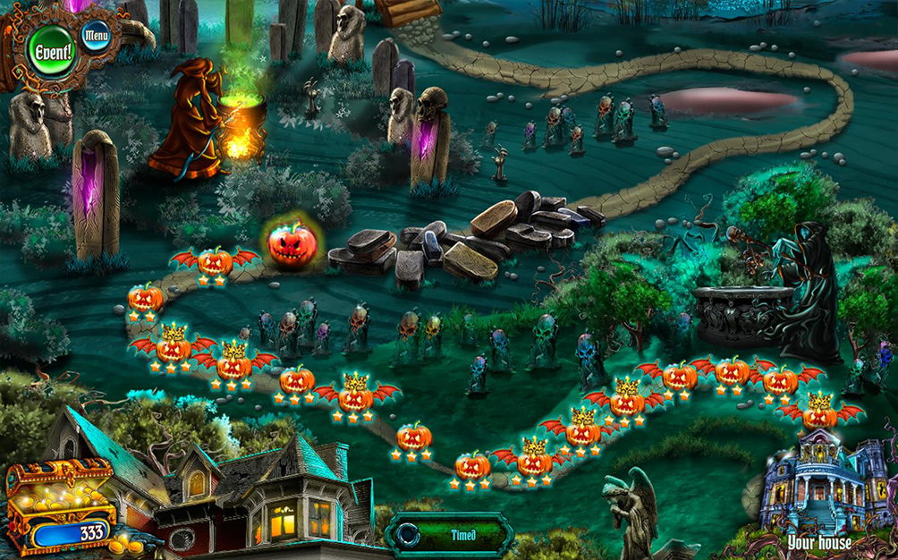 Скриншот: Save Halloween: City of Witches