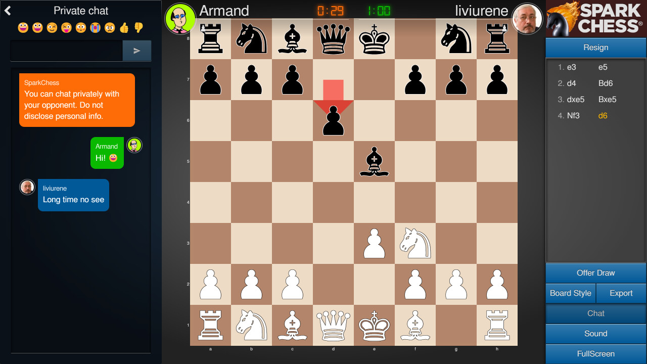 Скриншот: SparkChess