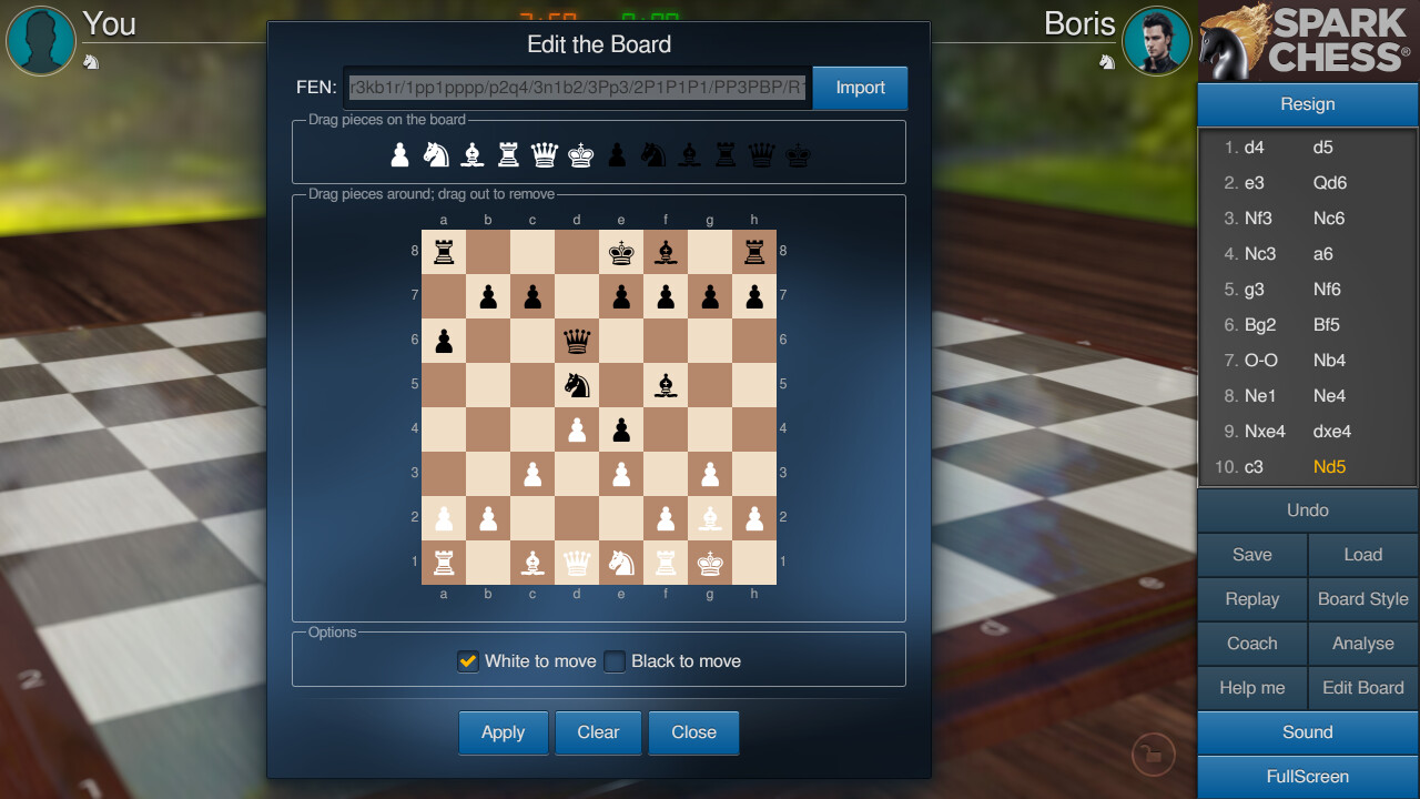 Скриншот: SparkChess