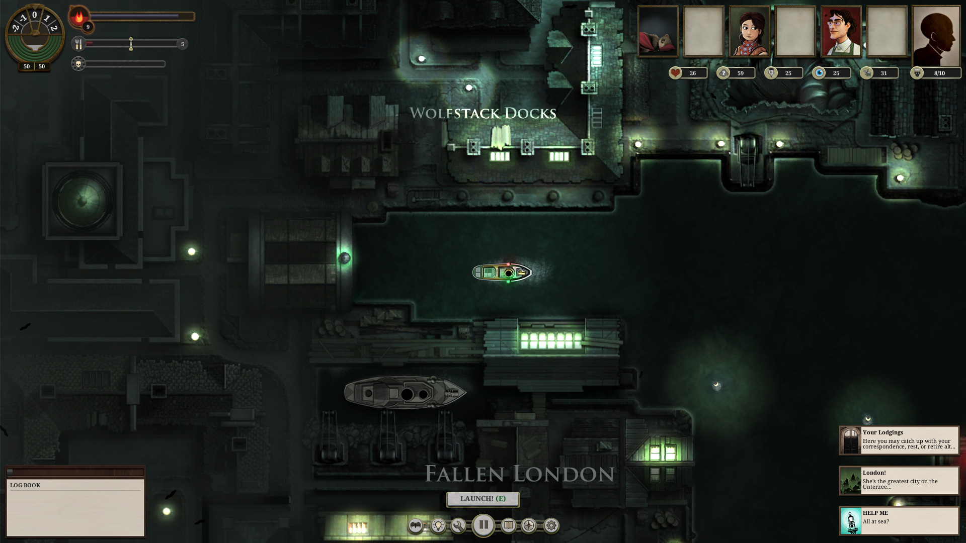 Скриншот: SUNLESS SEA