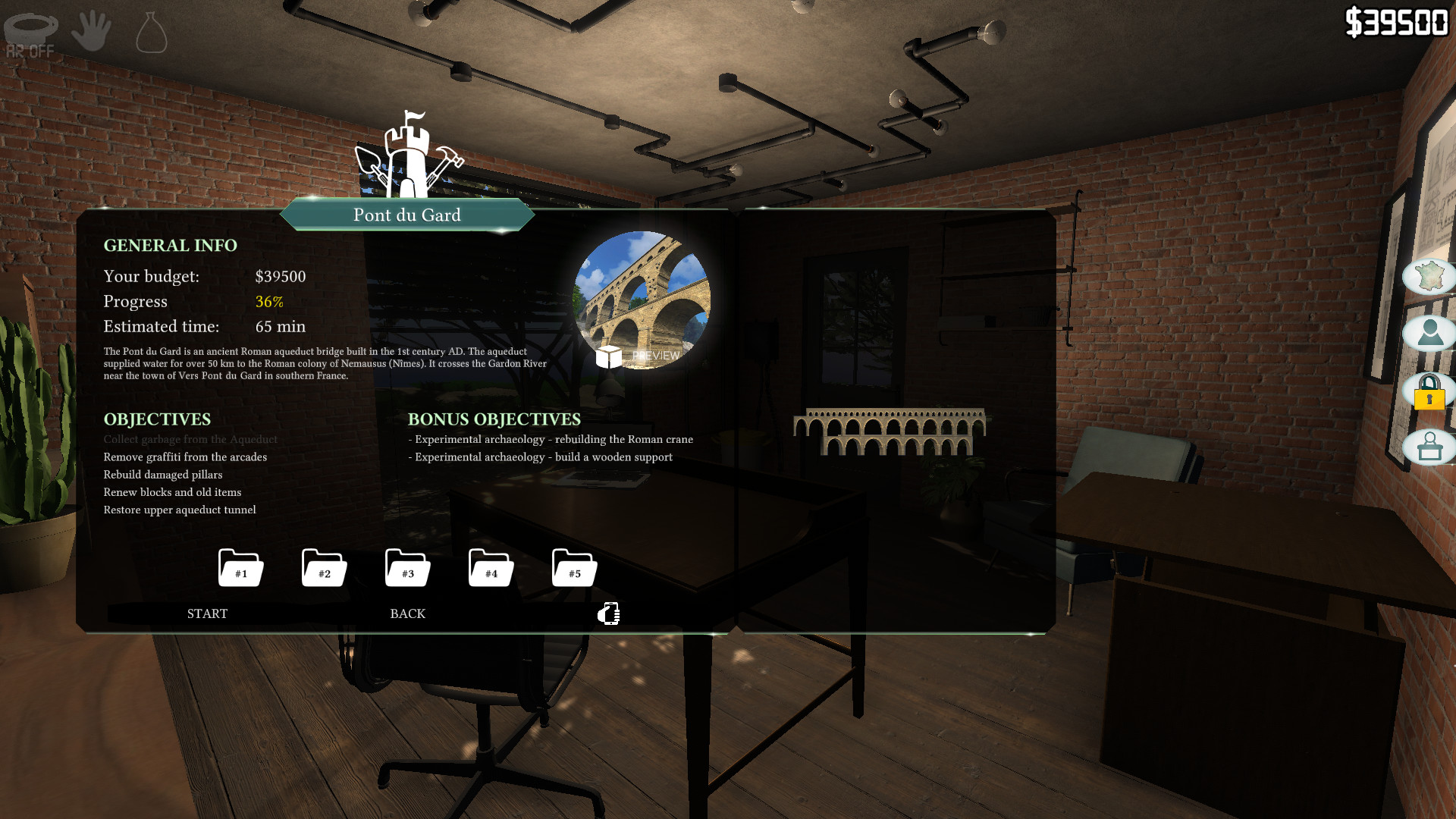 Скриншот: Monuments Renovator