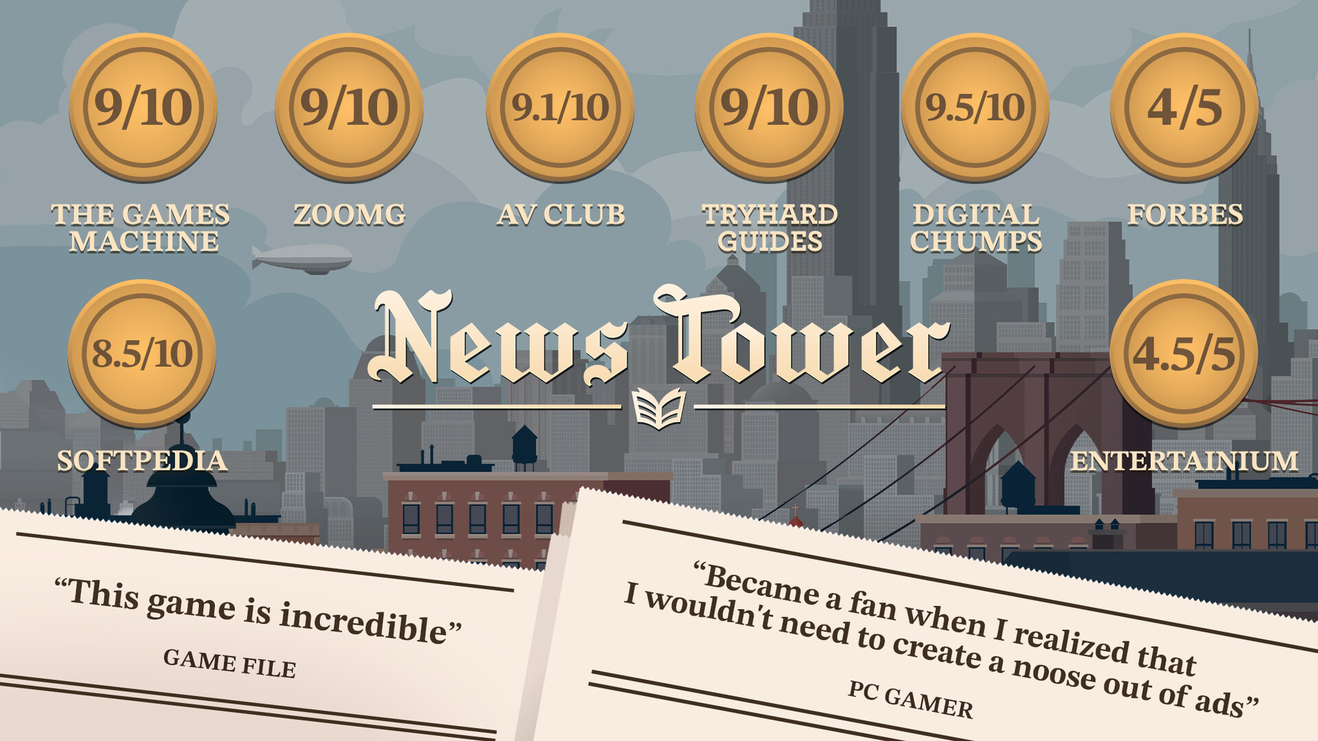 Скриншот: News Tower