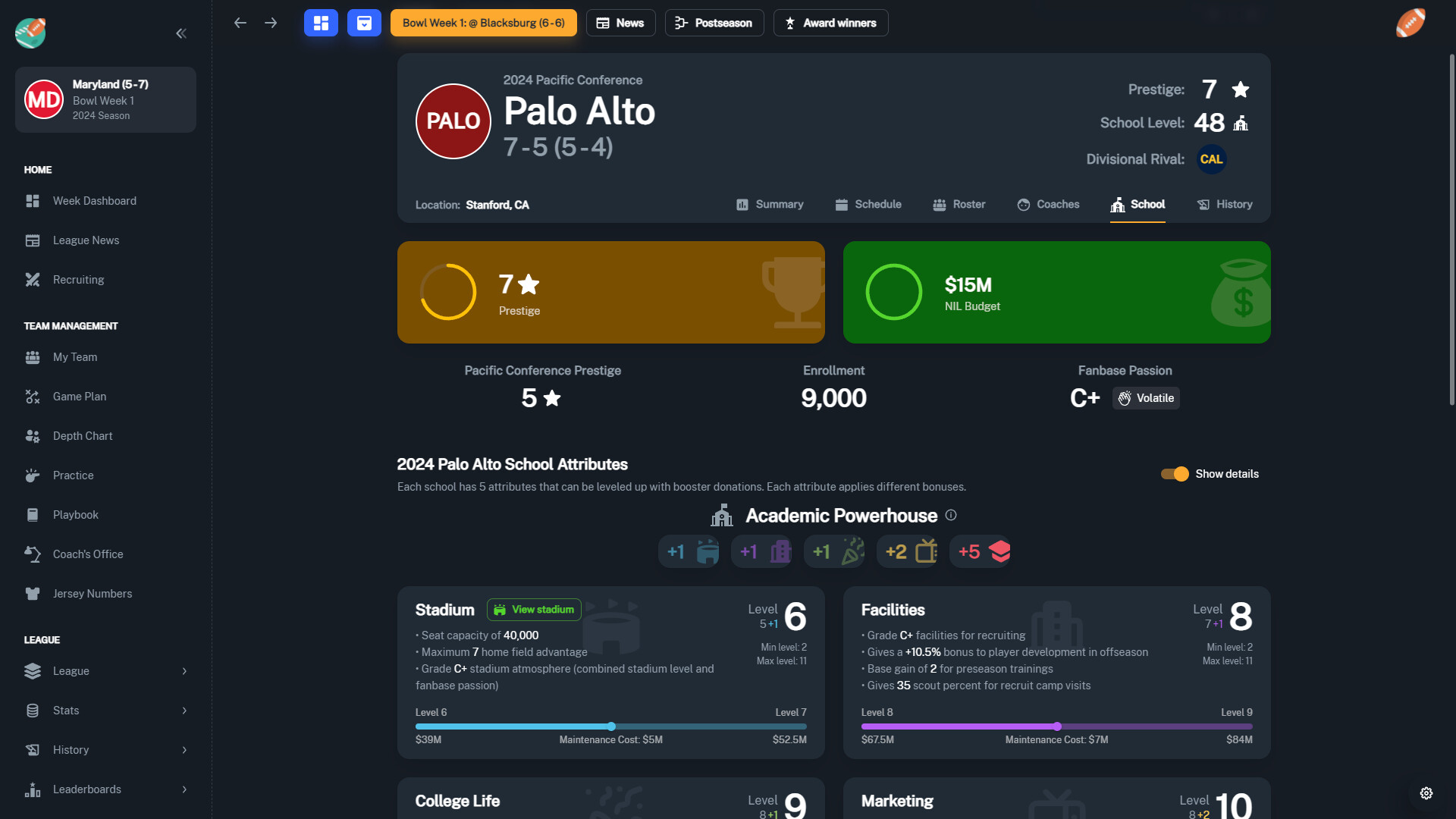 Скриншот 22: Football Coach: College Dynasty