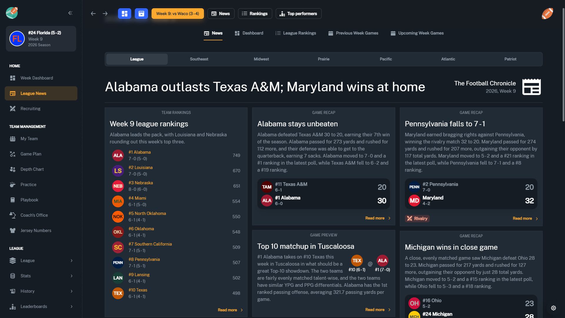 Скриншот 6: Football Coach: College Dynasty