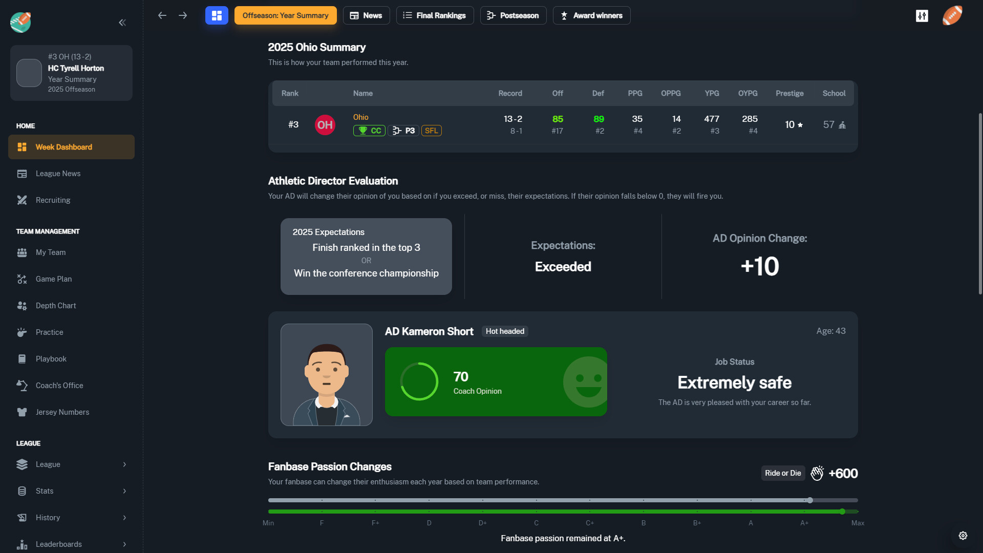 Скриншот 9: Football Coach: College Dynasty