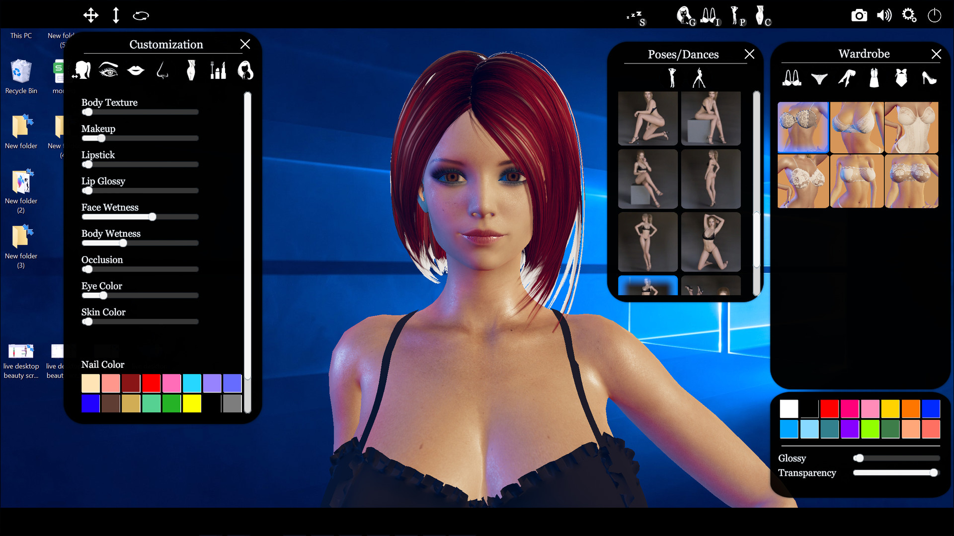 Скриншот: live Desktop Beauty