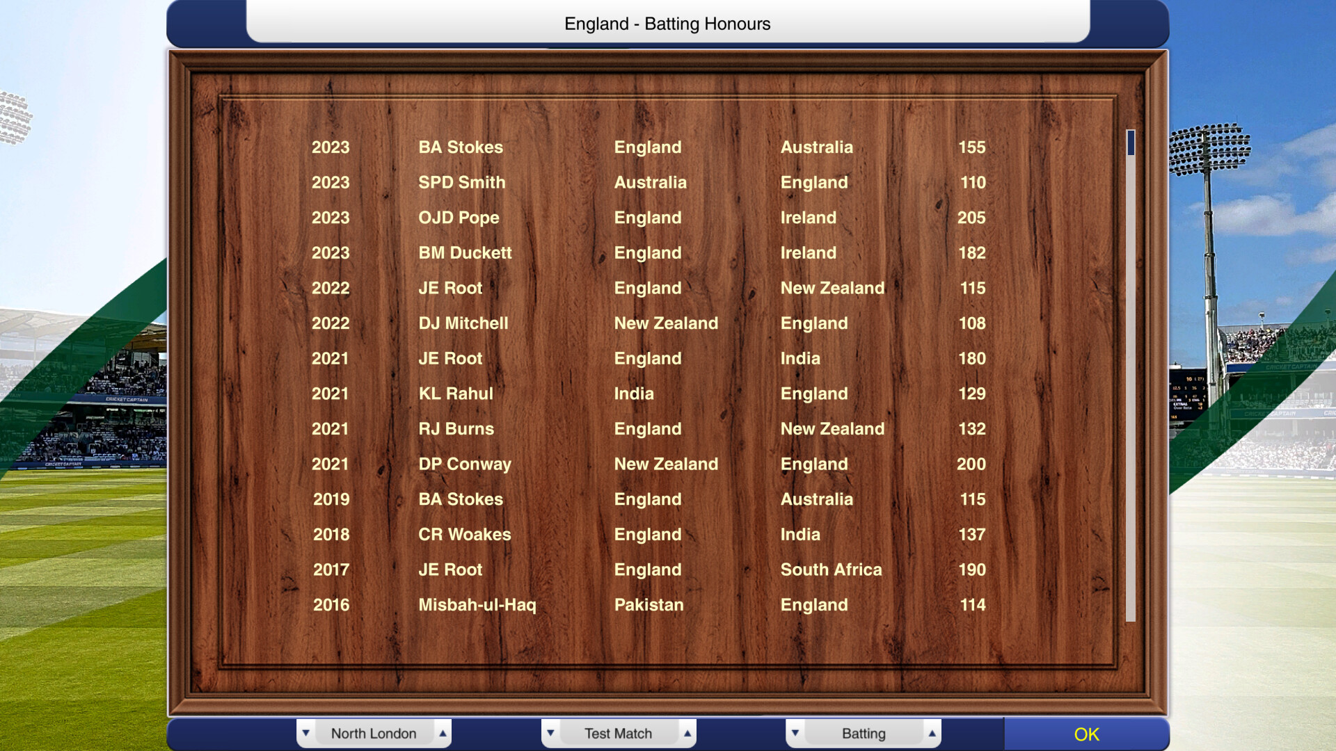 Скриншот: Cricket Captain 2024
