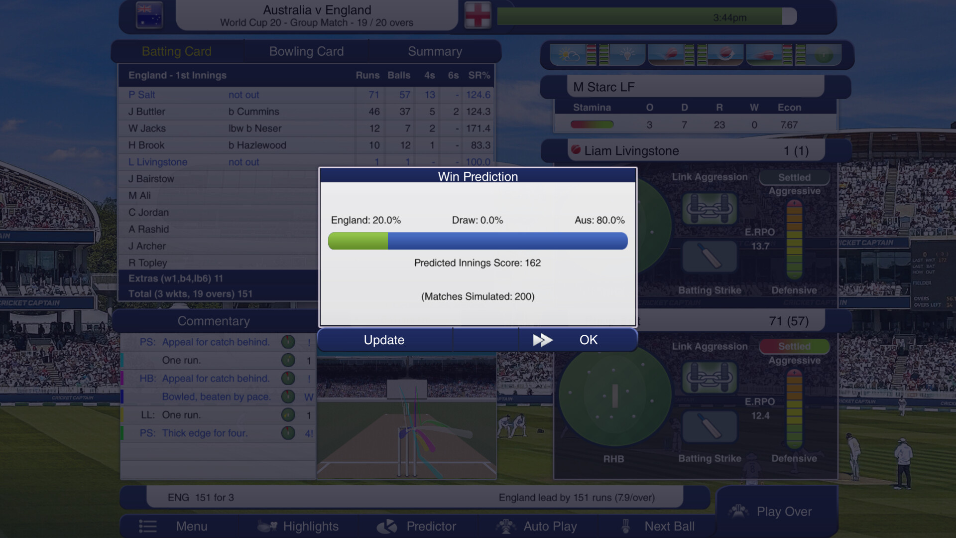 Скриншот: Cricket Captain 2024