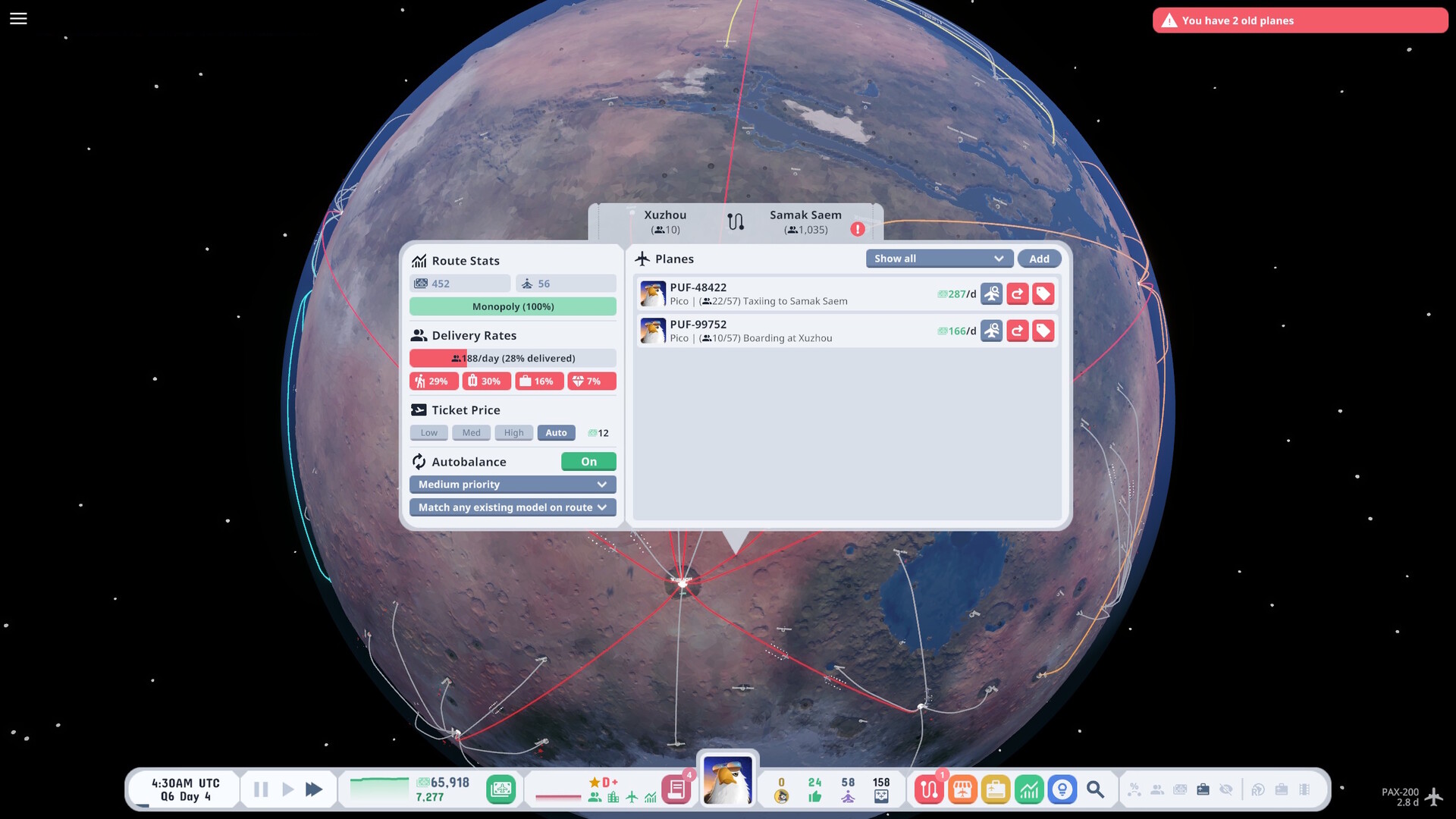 Скриншот: Puffin Planes