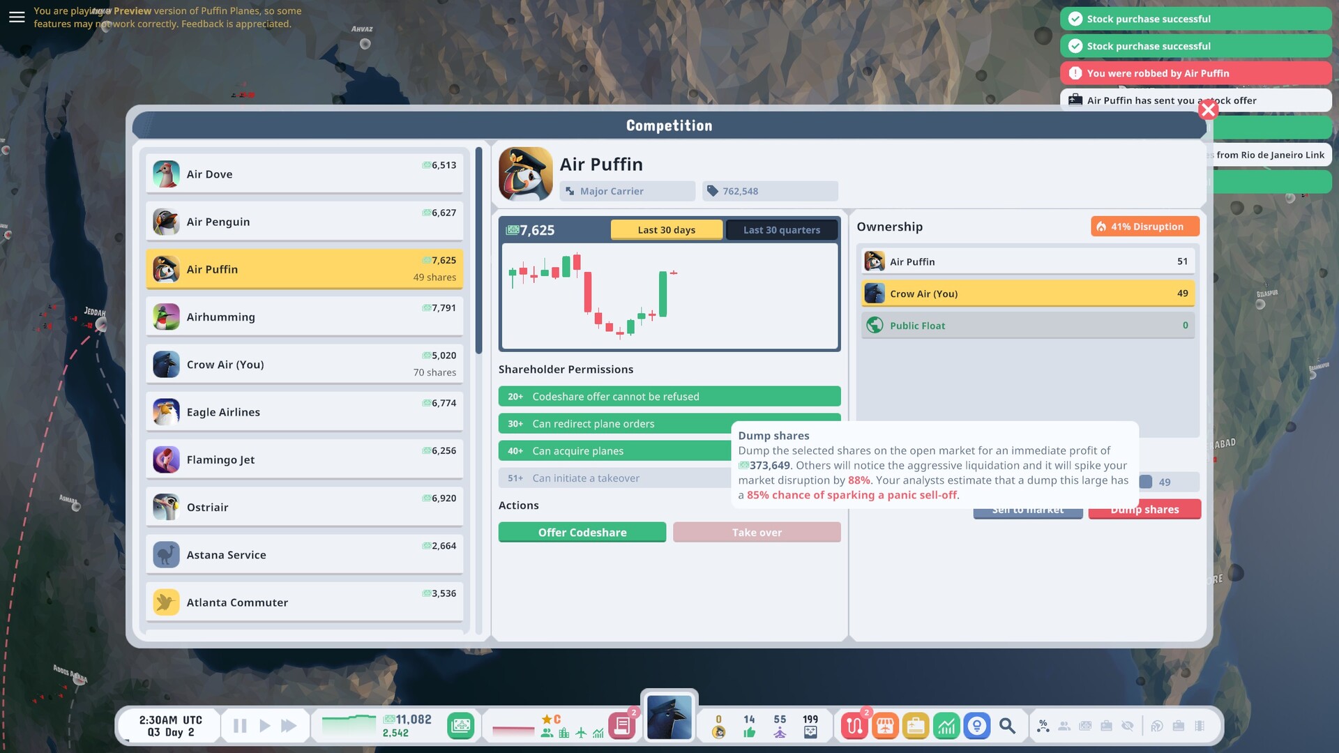 Скриншот: Puffin Planes