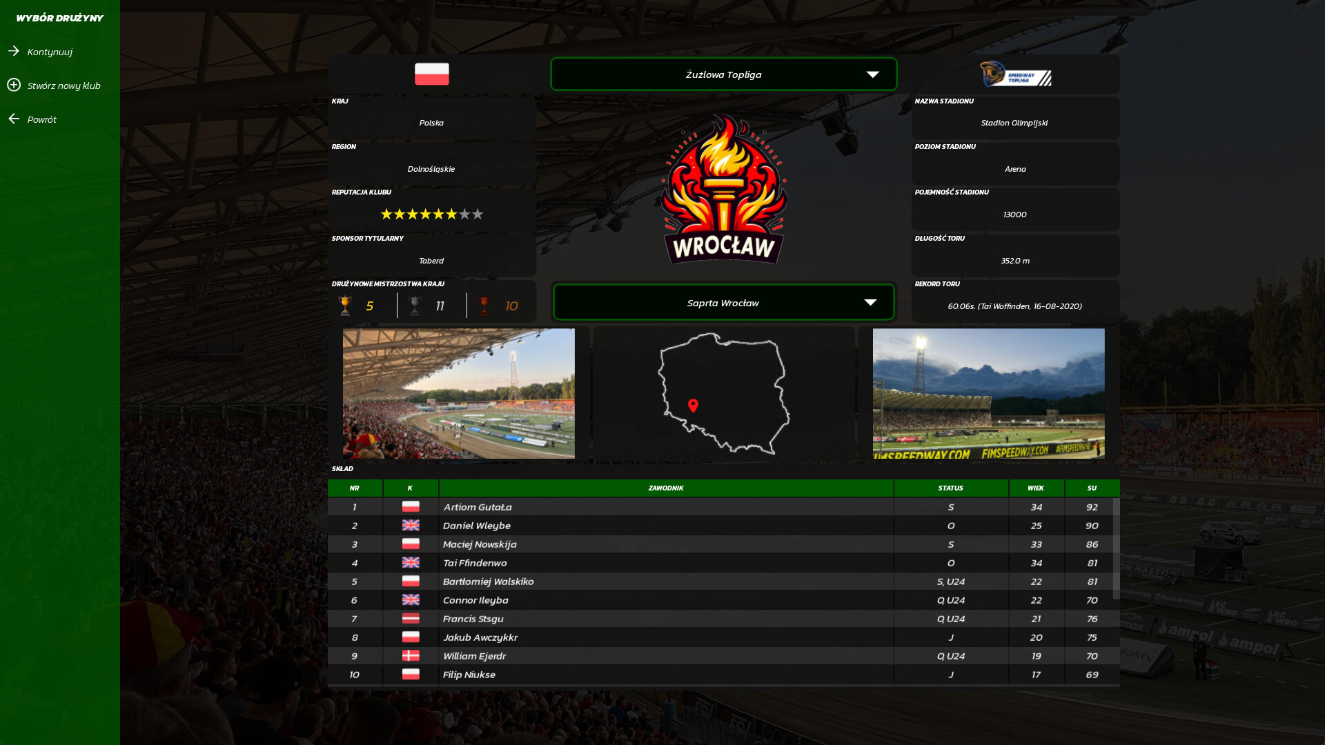 Скриншот: Speedway Club Manager 25