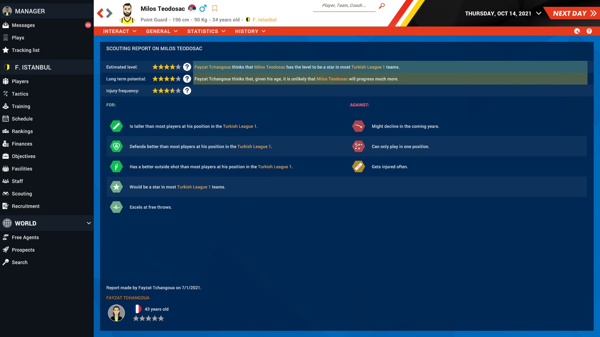 Скриншот: Pro Basketball Manager 2022