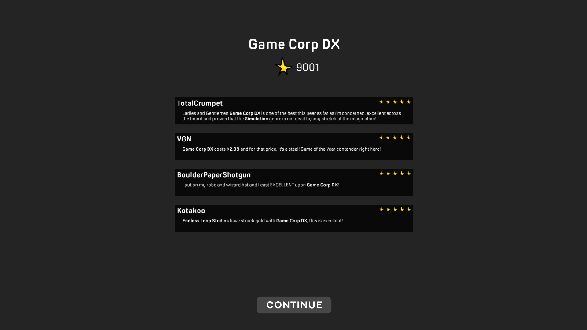 Скриншот: Game Corp DX