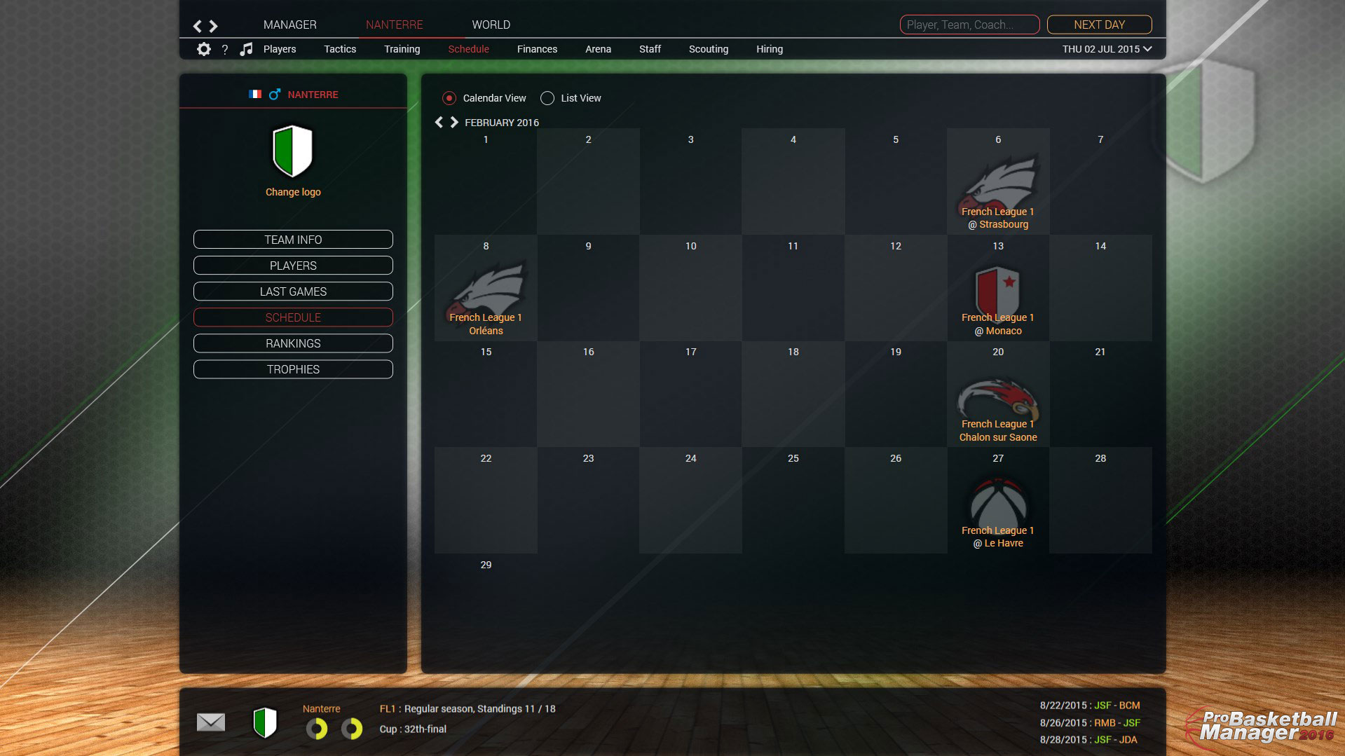Скриншот: Pro Basketball Manager 2016