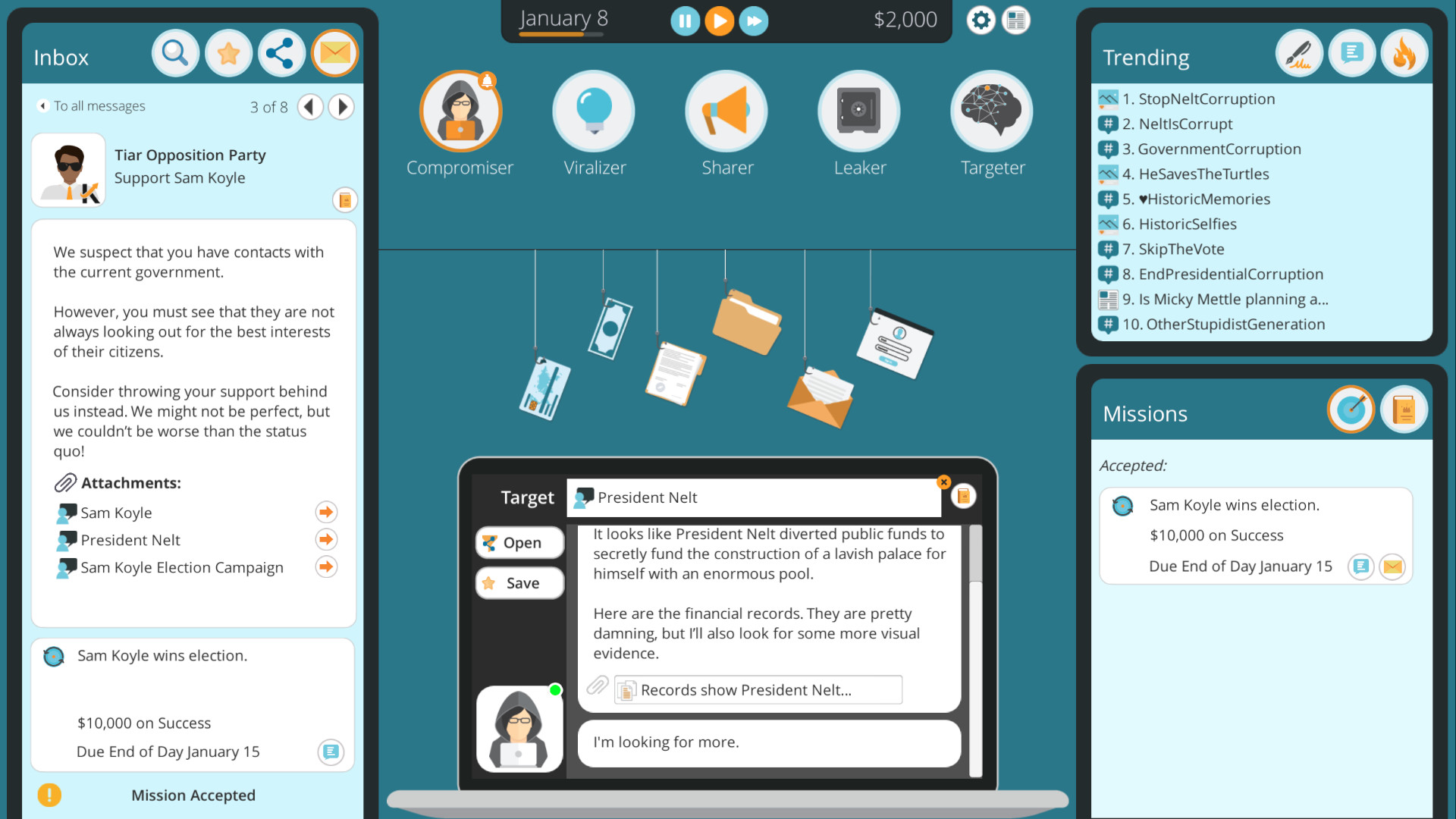 Скриншот: Influence, Inc.