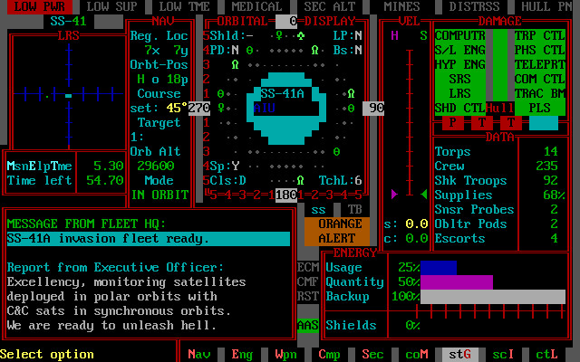 Скриншот: STAR FLEET II - Krellan Commander Version 2.0