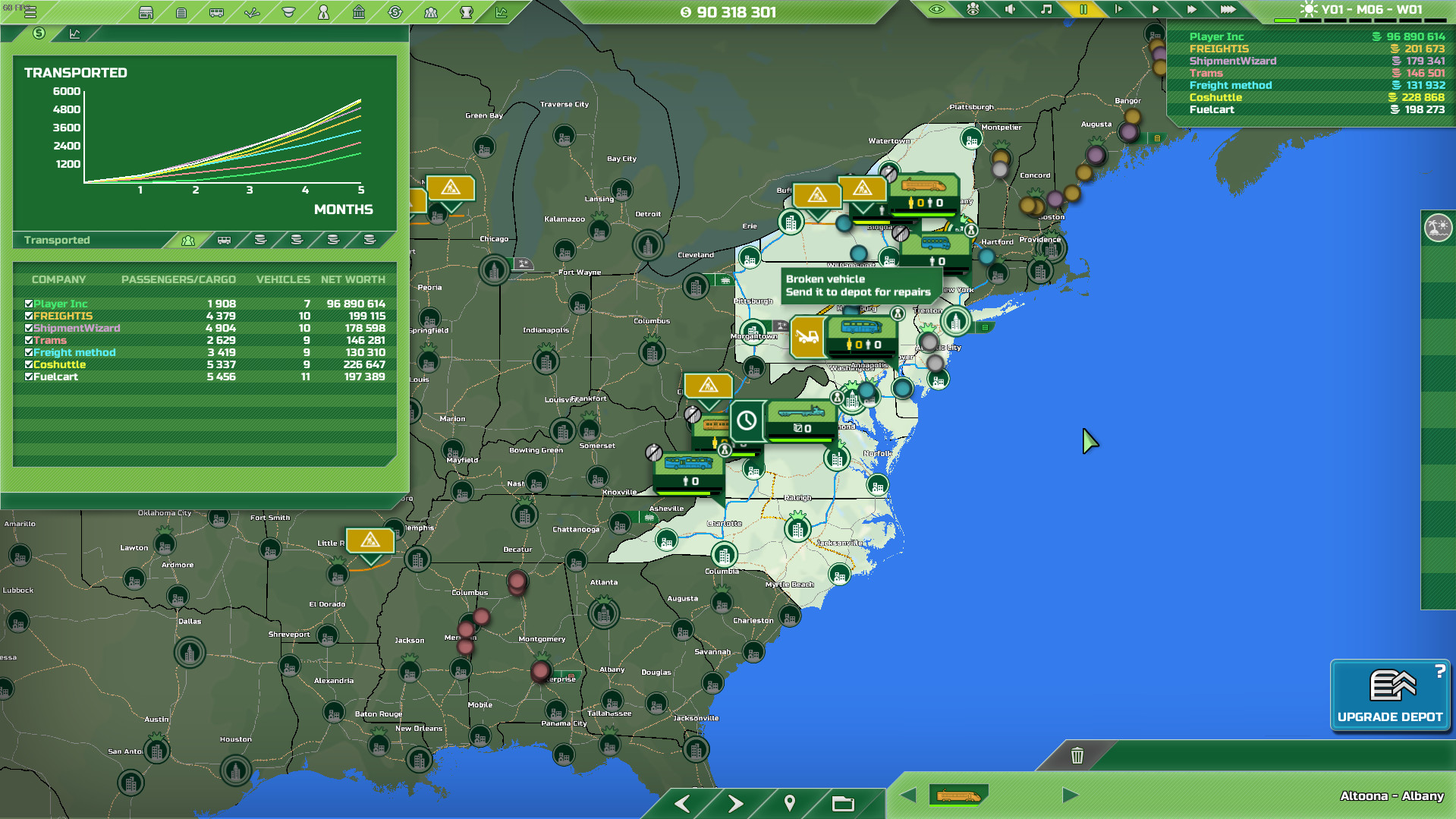 Скриншот: Transport INC