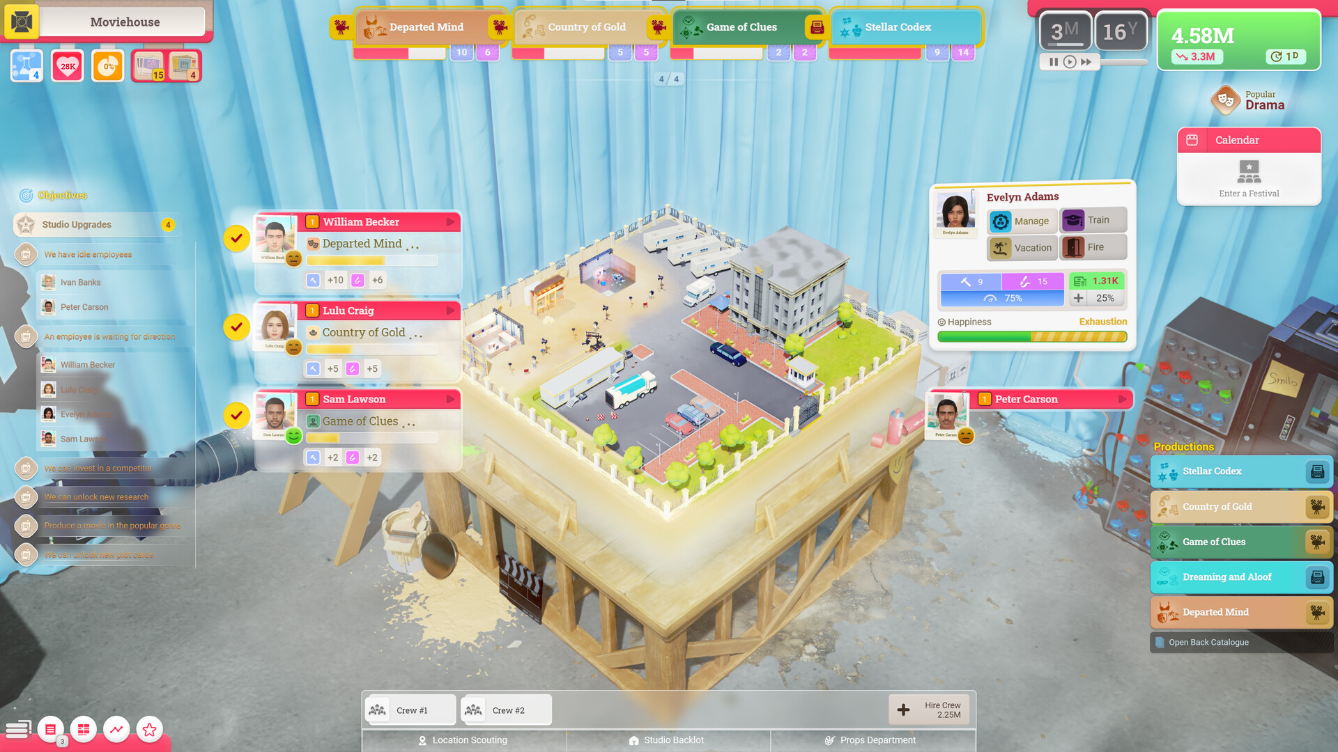 Скриншот: Moviehouse – The Film Studio Tycoon