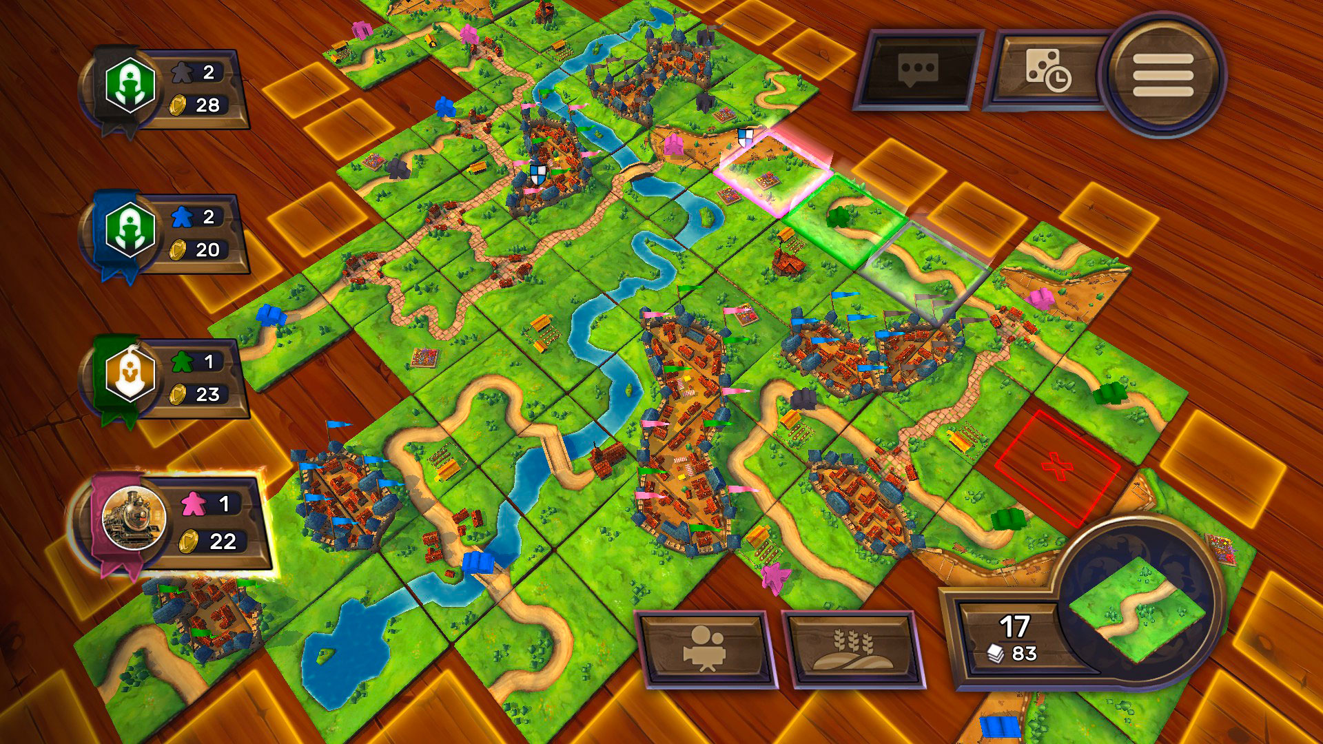 Скриншот: Carcassonne - Tiles & Tactics