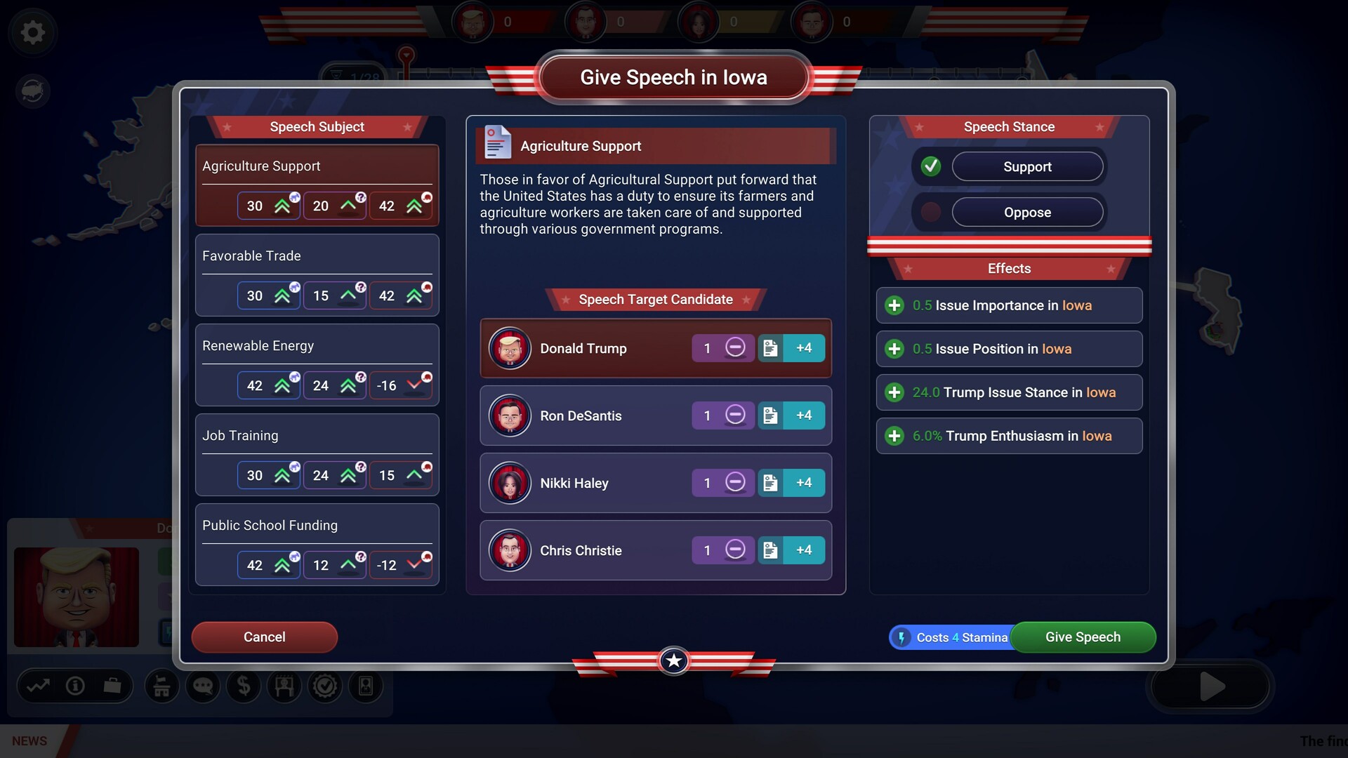 Скриншот: The Political Machine 2024