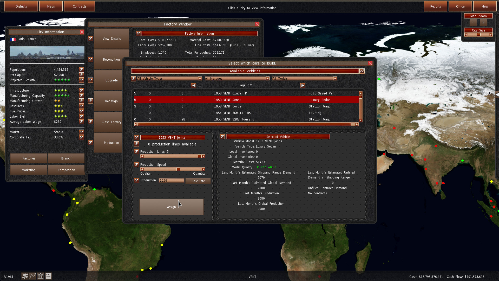 Скриншот: GearCity