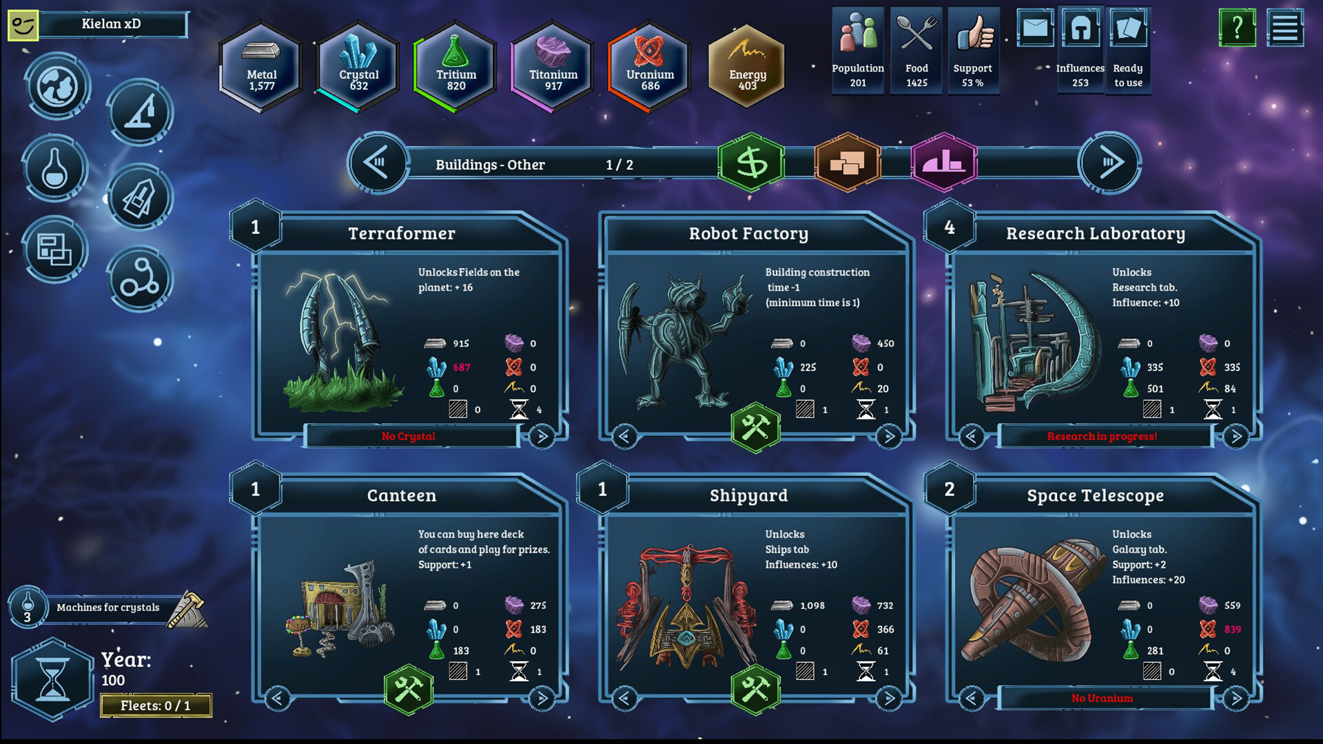 Скриншот: Galactic Empire