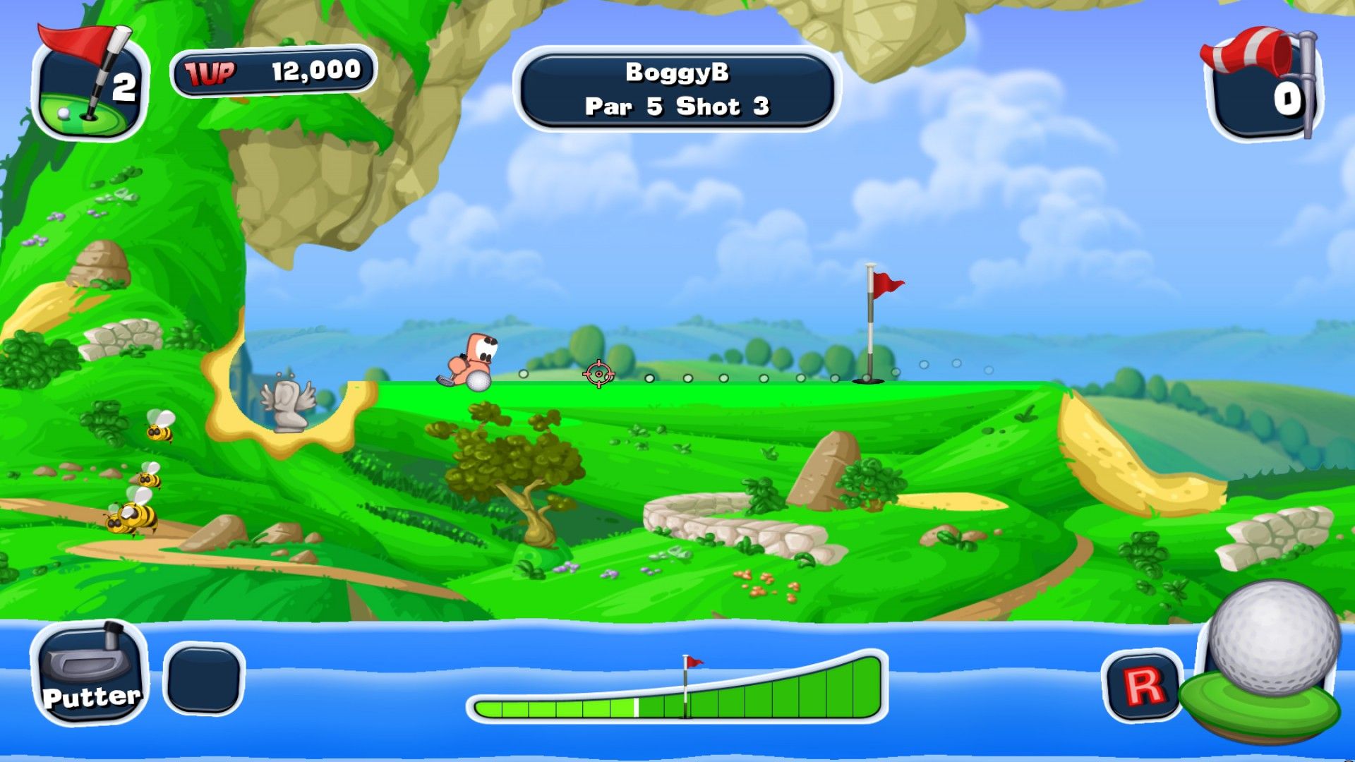 Скриншот: Worms Crazy Golf