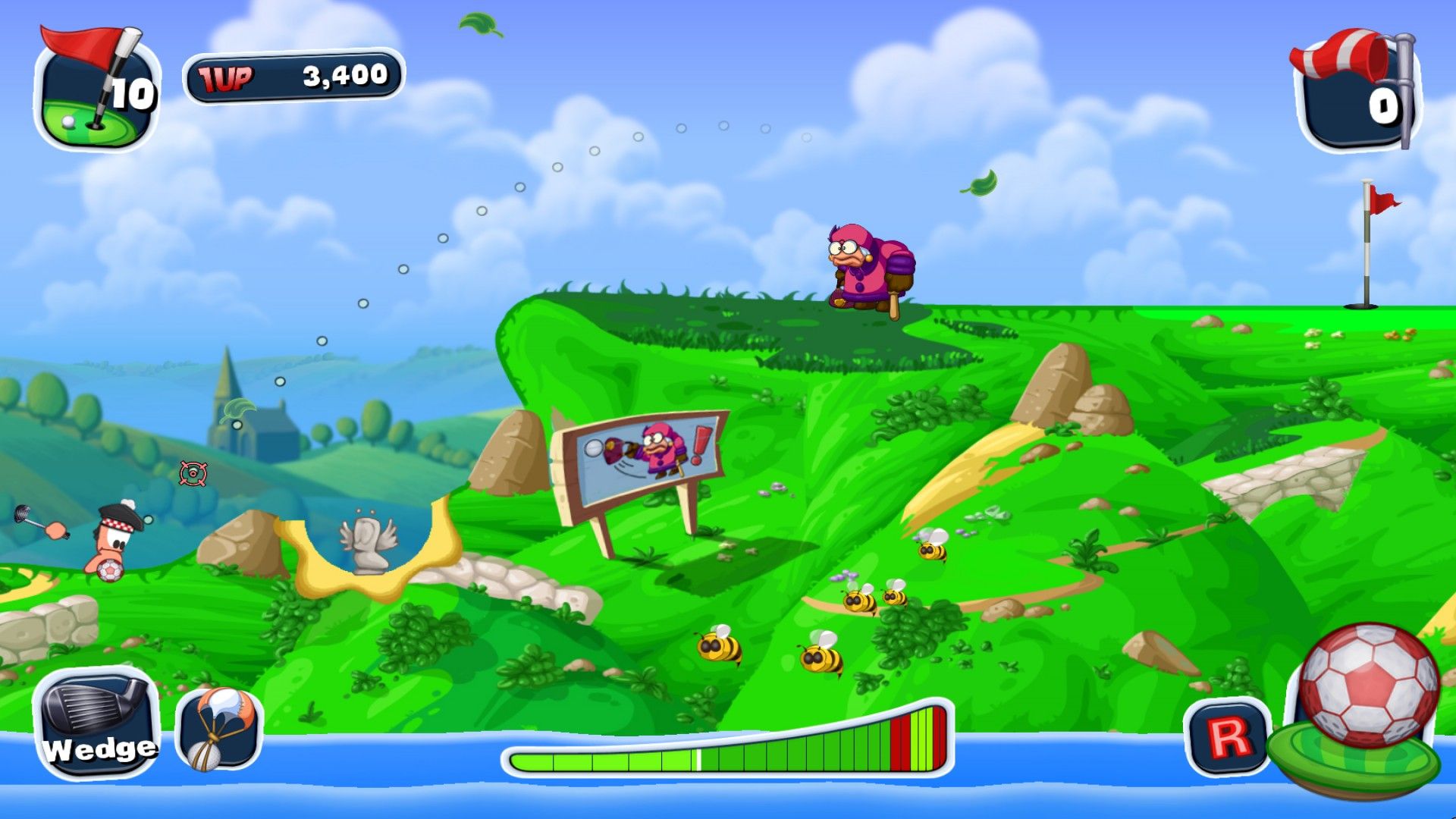 Скриншот: Worms Crazy Golf