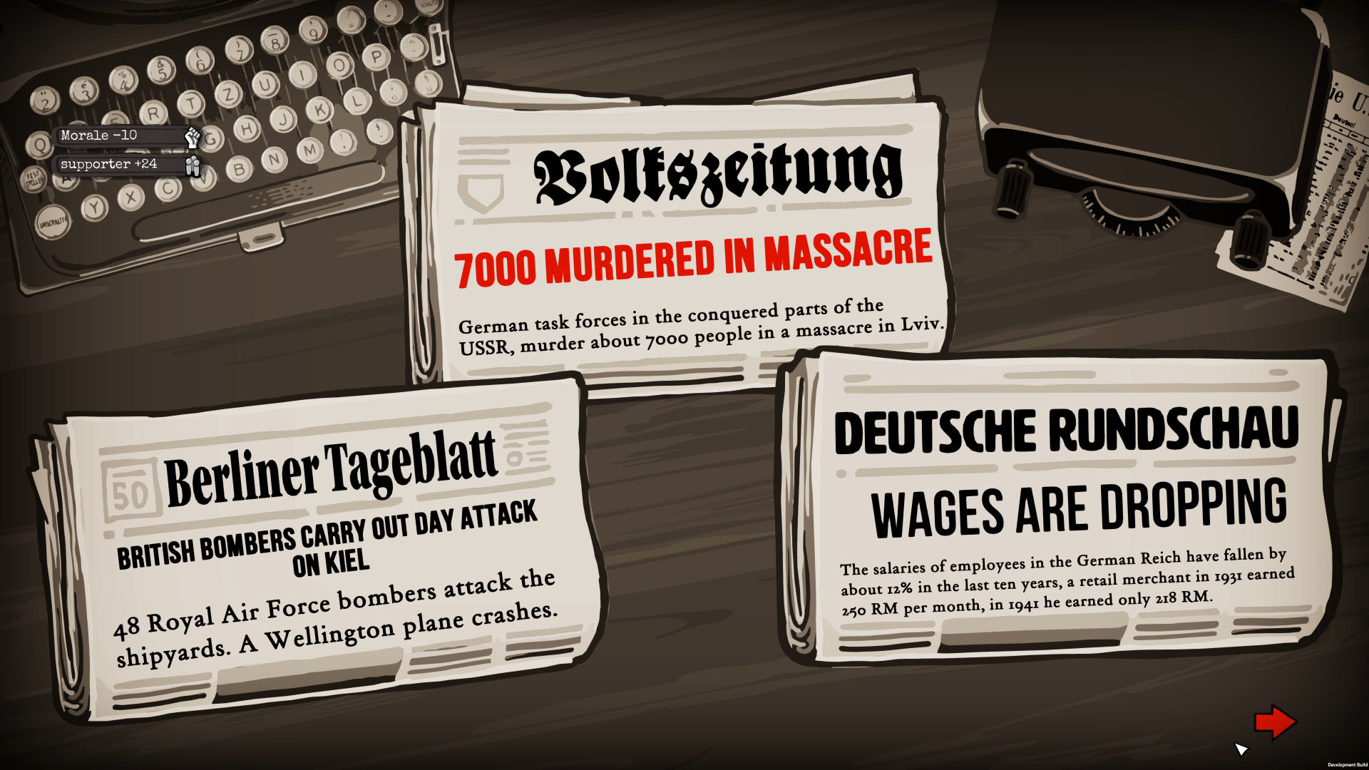 Скриншот: Through the Darkest of Times