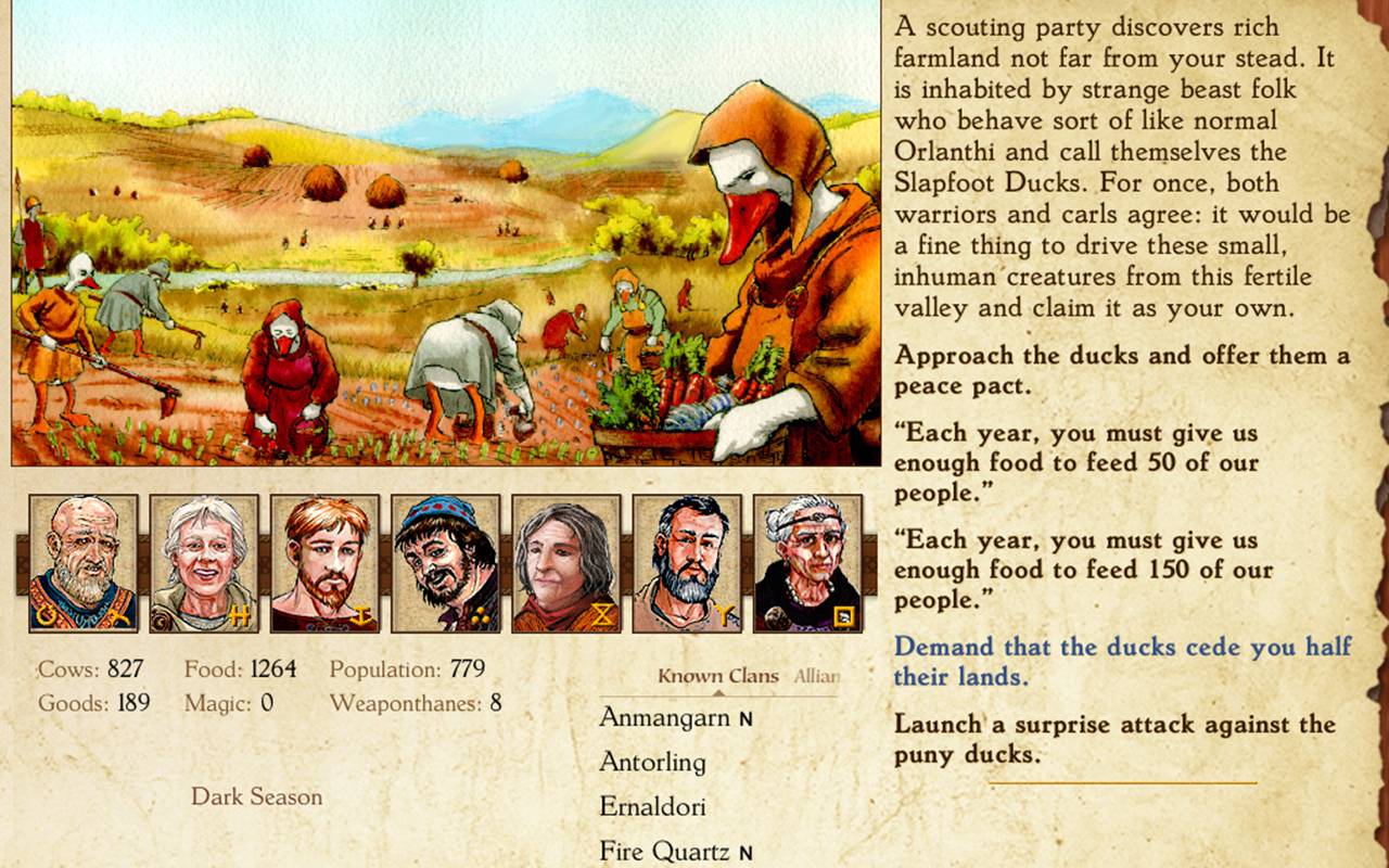 Скриншот: King of Dragon Pass