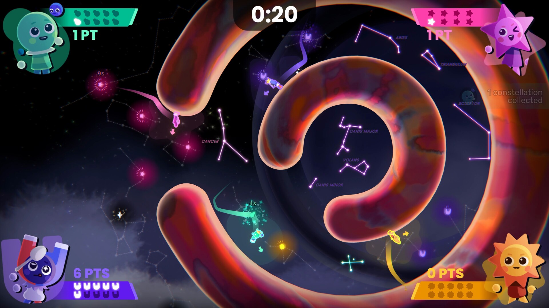 Скриншот: Which Way Up: Galaxy Games