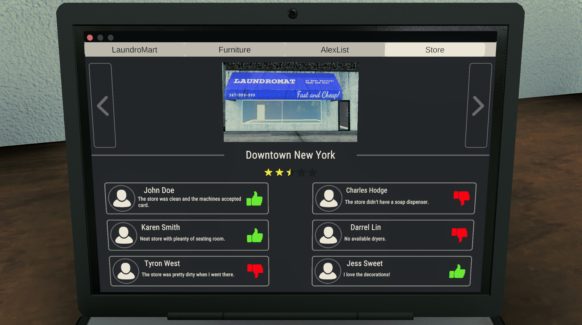 Скриншот: Laundromat Simulator