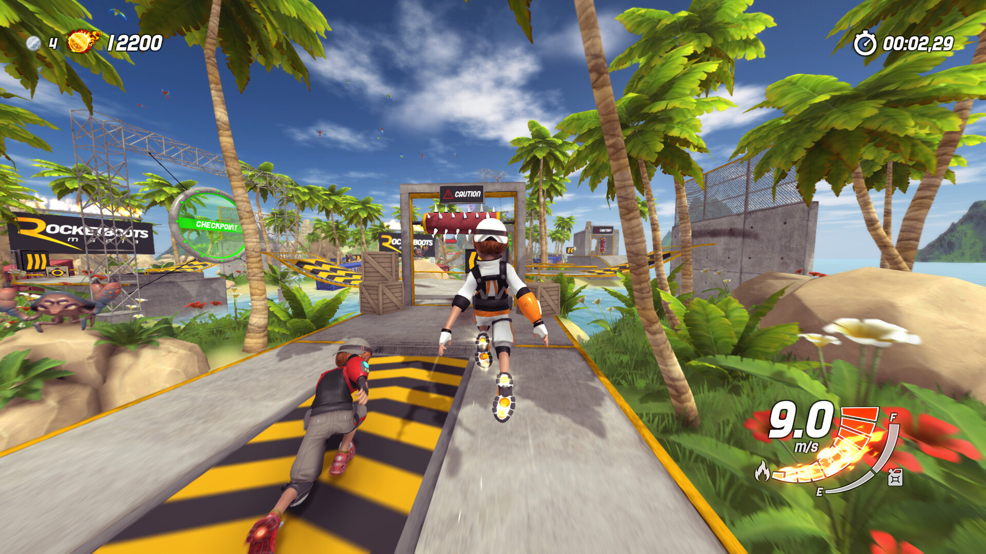 Скриншот: Rocket Boots Mania