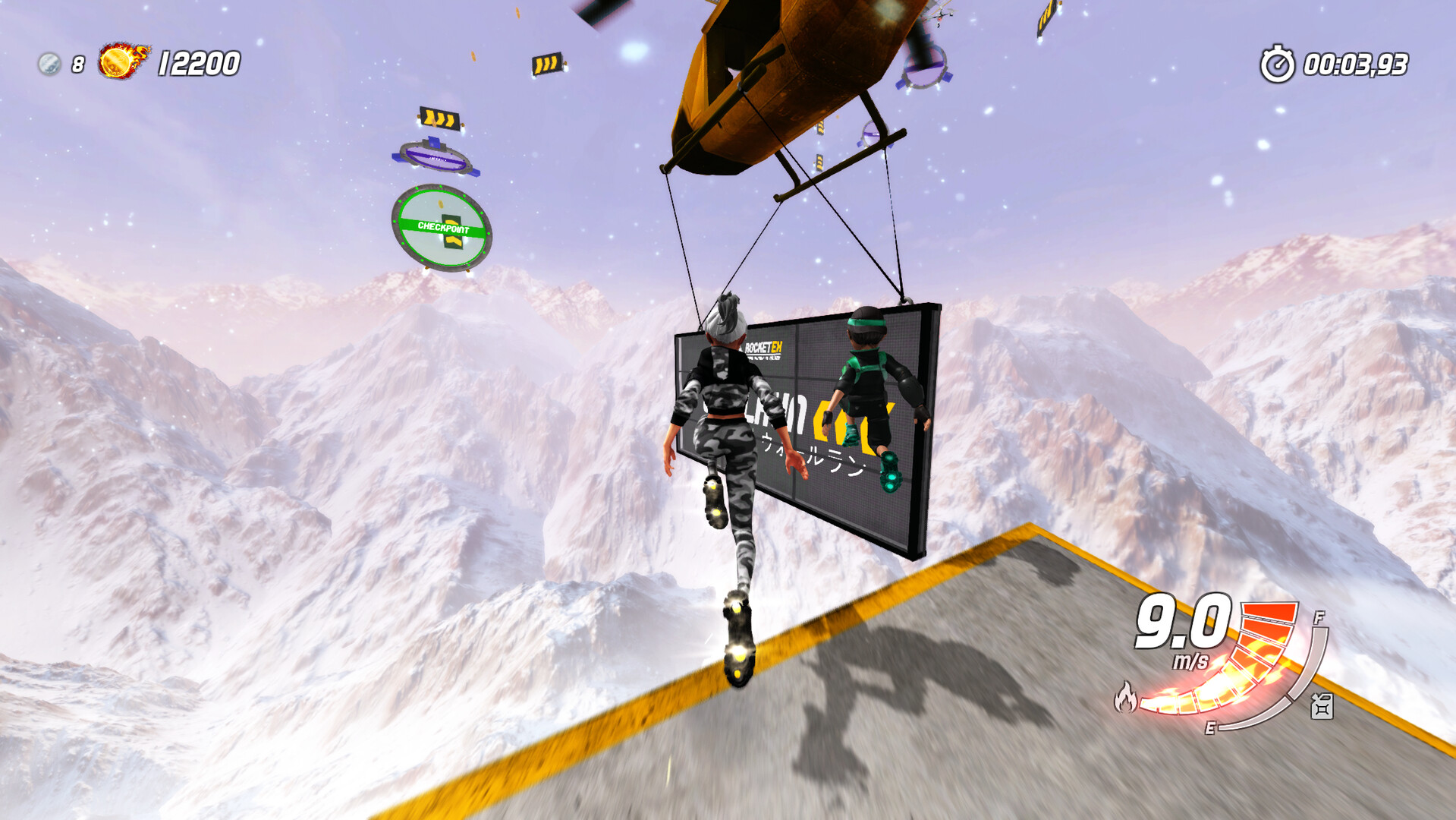 Скриншот: Rocket Boots Mania